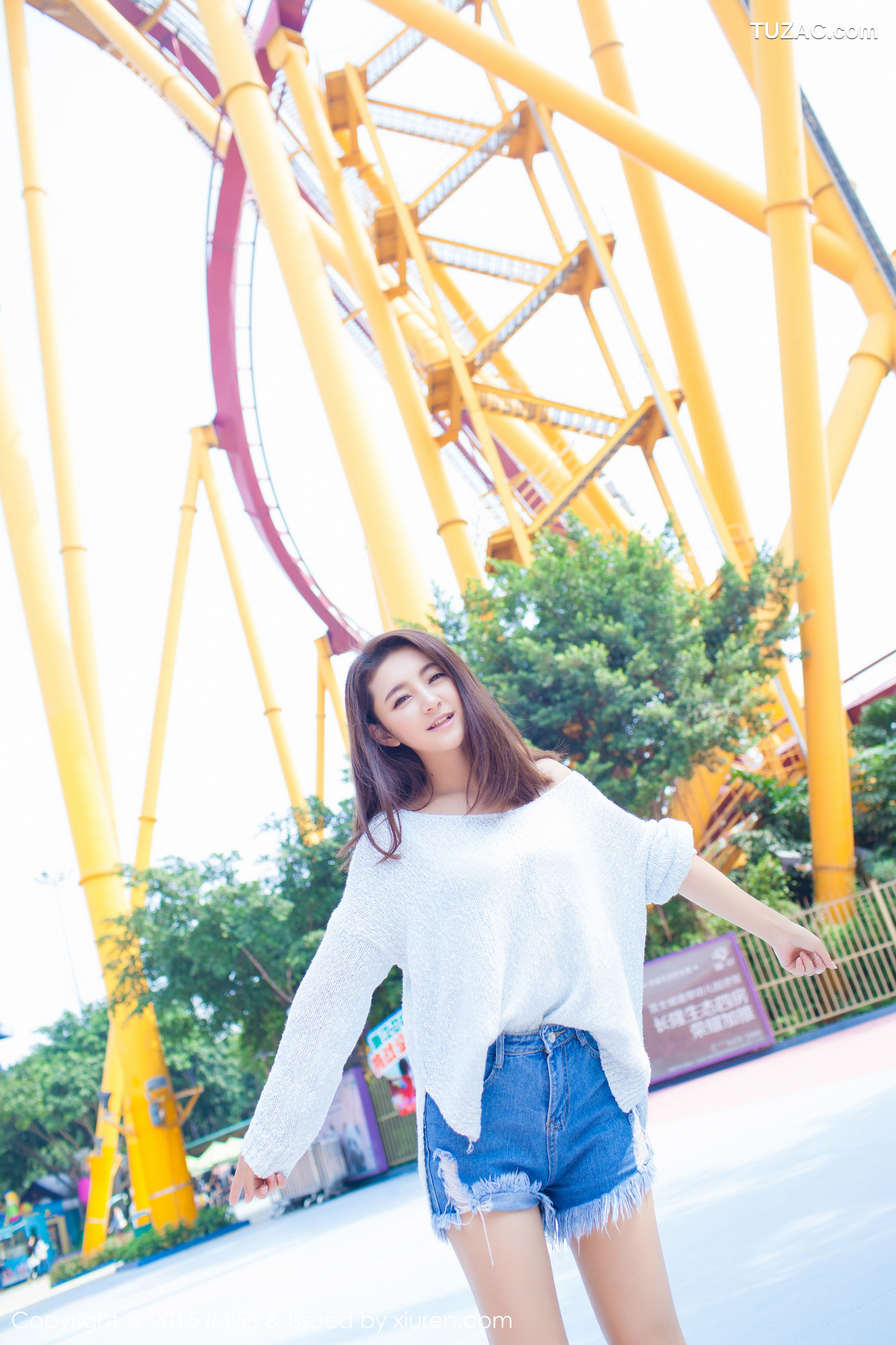 IMiss爱蜜社-049-夏茉gigi-牛仔热裤街拍