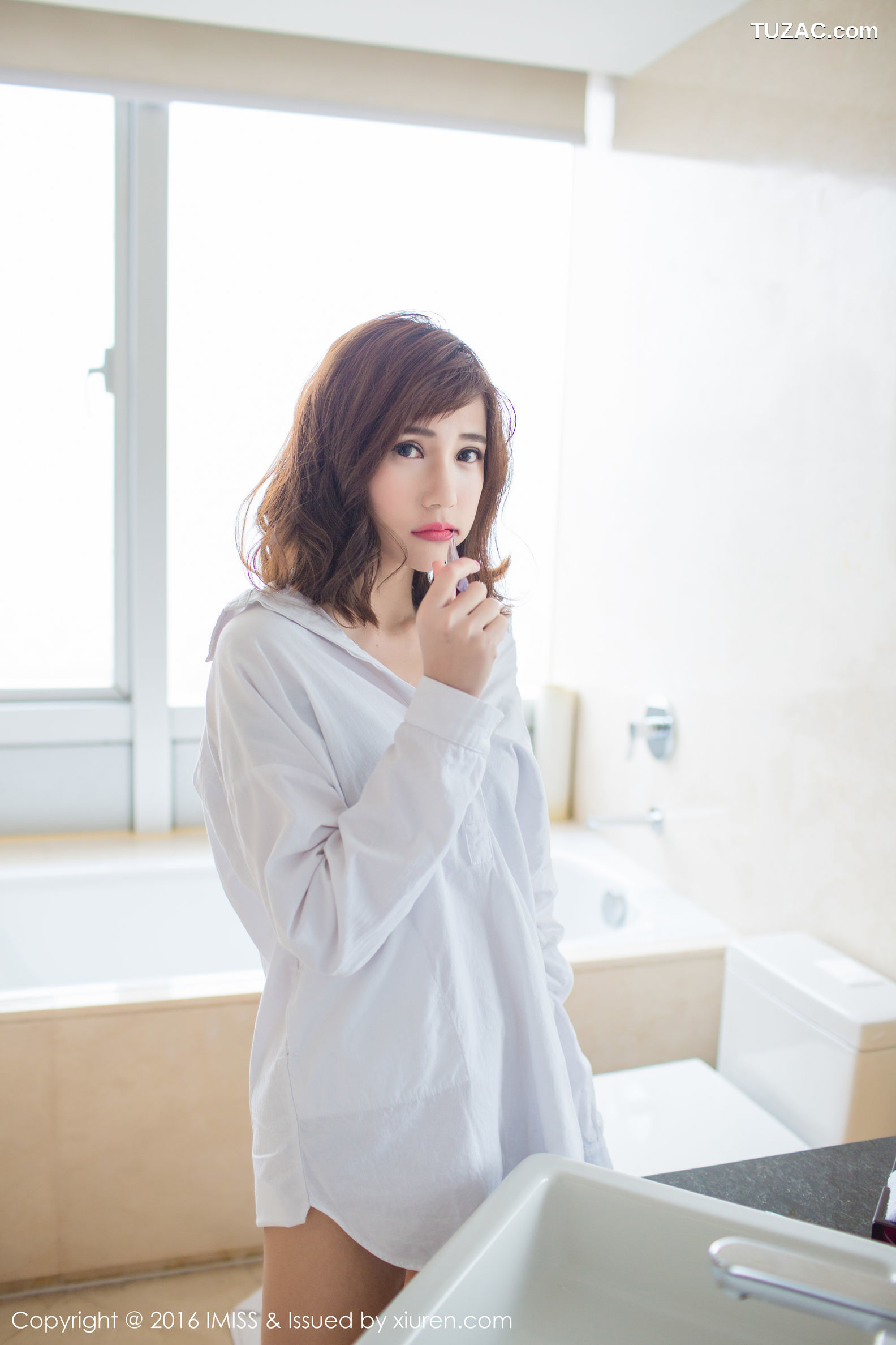 IMiss爱蜜社-072-sandy陈天扬-热裤-性感蕾丝-白衬衫