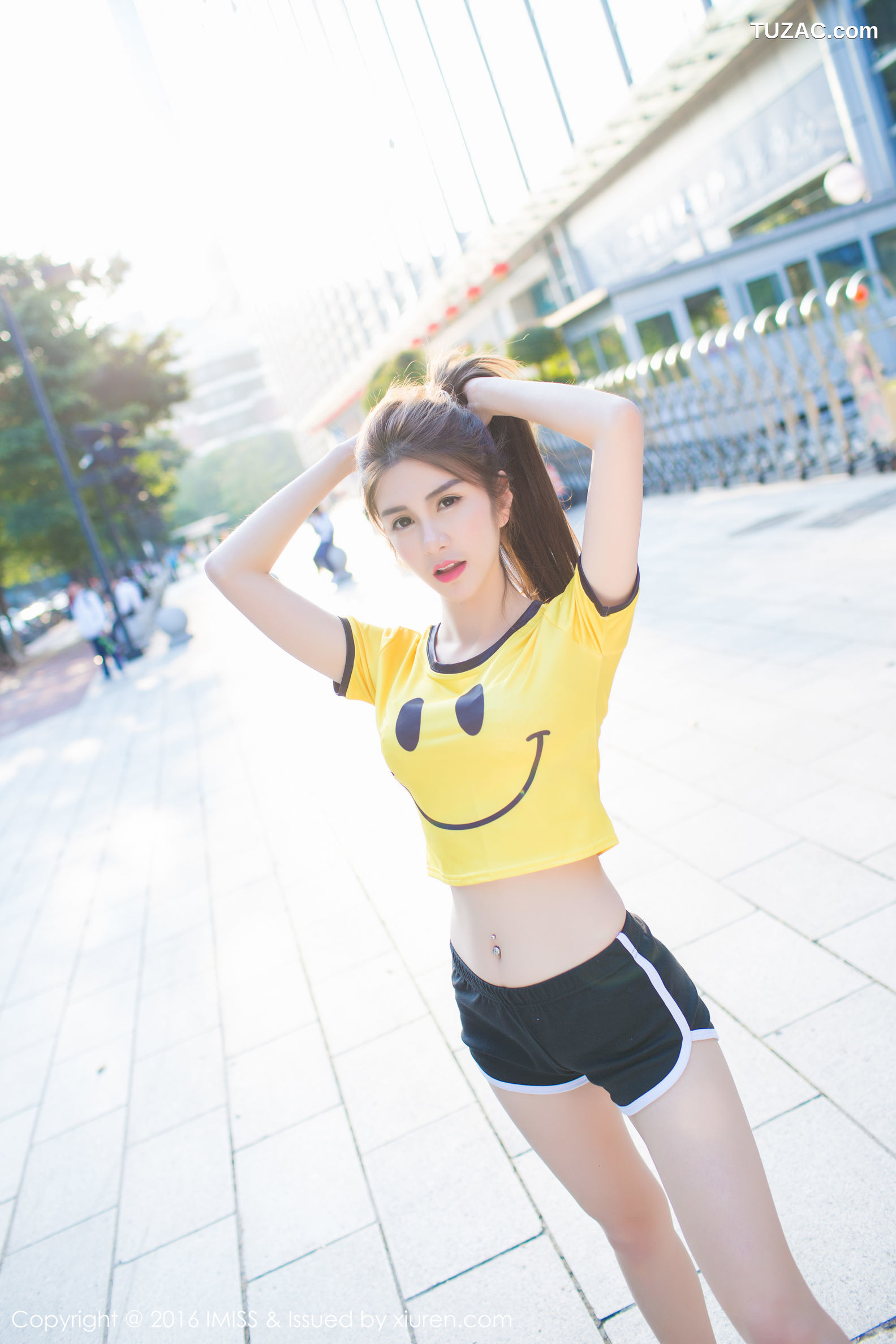 IMiss爱蜜社-078-李李七七喜喜-白色蕾丝袜修长美腿