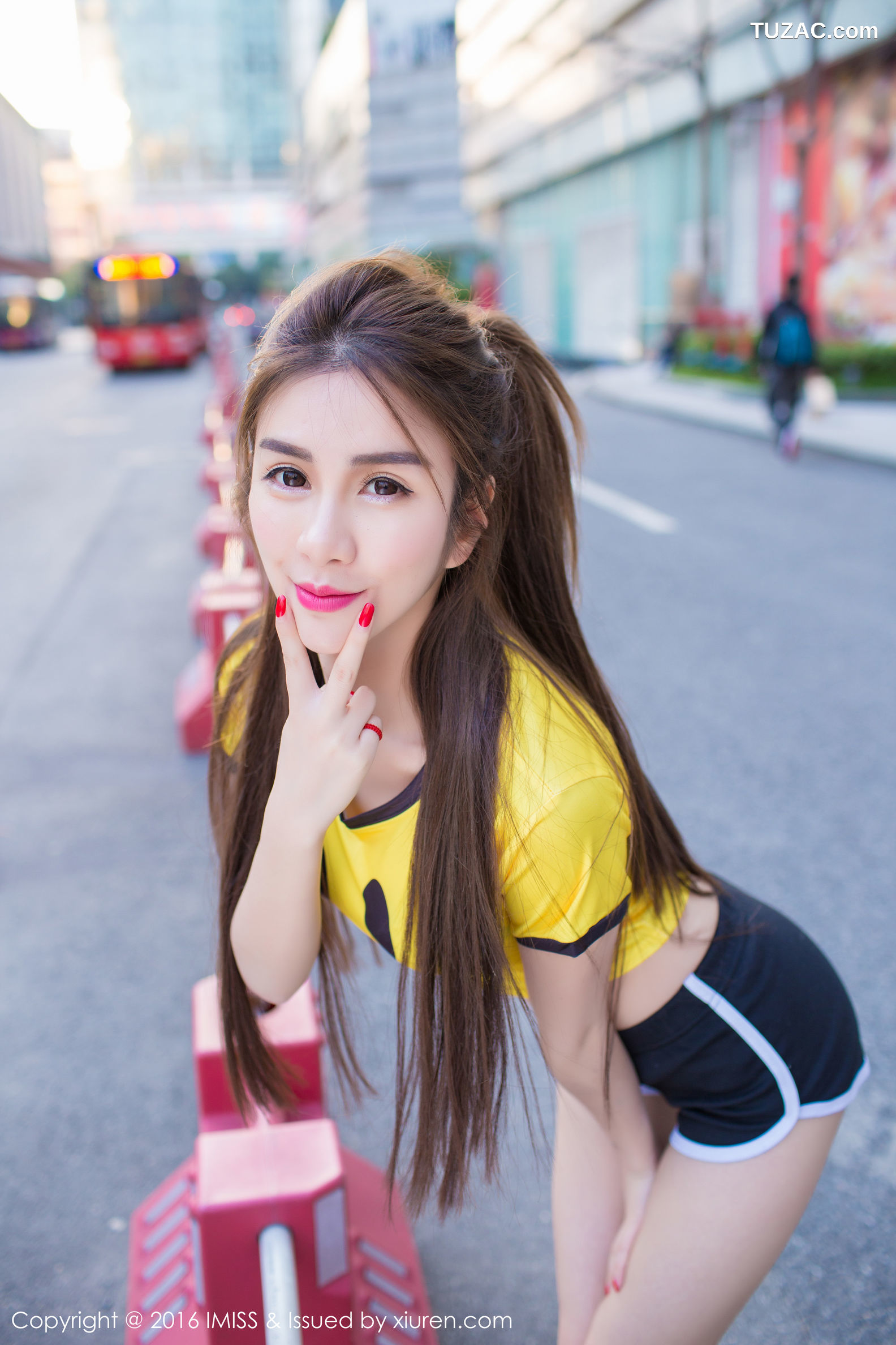 IMiss爱蜜社-078-李李七七喜喜-白色蕾丝袜修长美腿