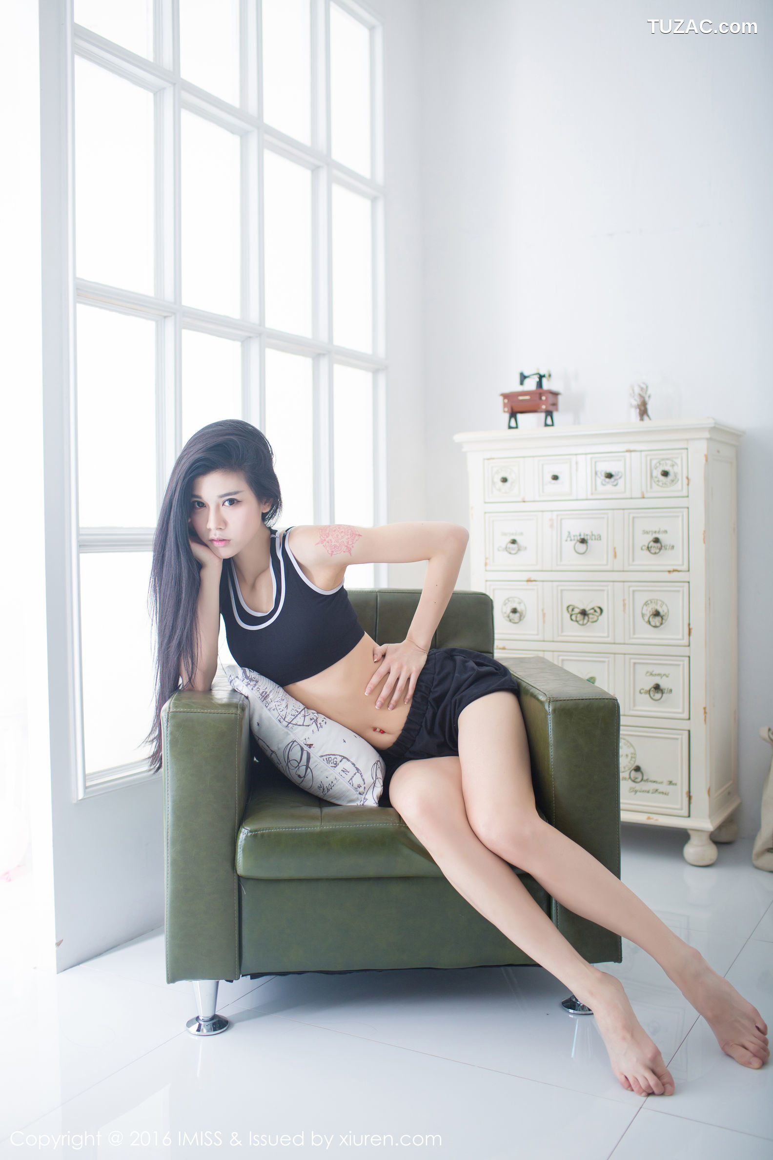 IMiss爱蜜社-106-Panadol雅-性感内衣青色蕾丝内裤