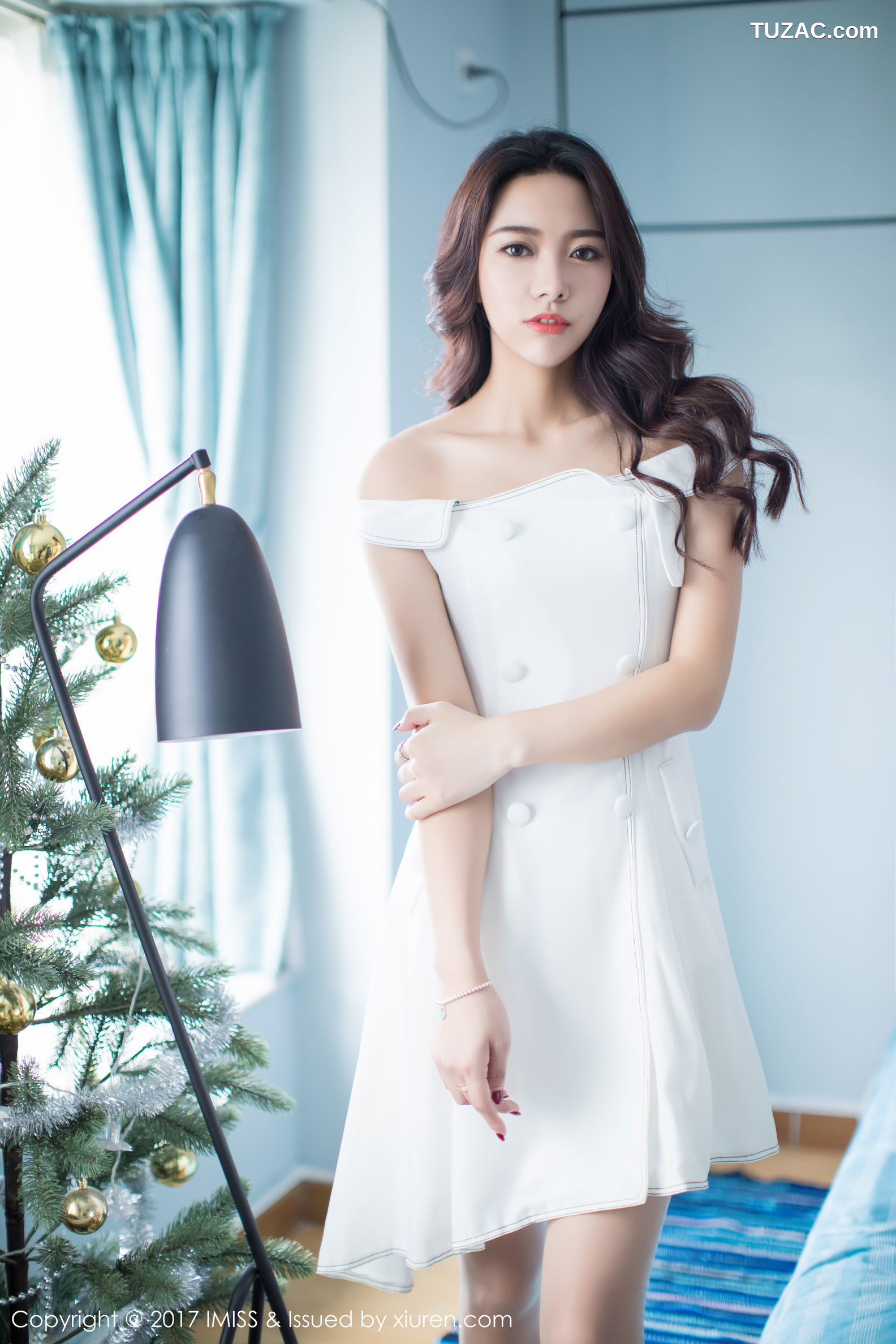 IMiss爱蜜社-174-嫣儿-居家白色连身裙