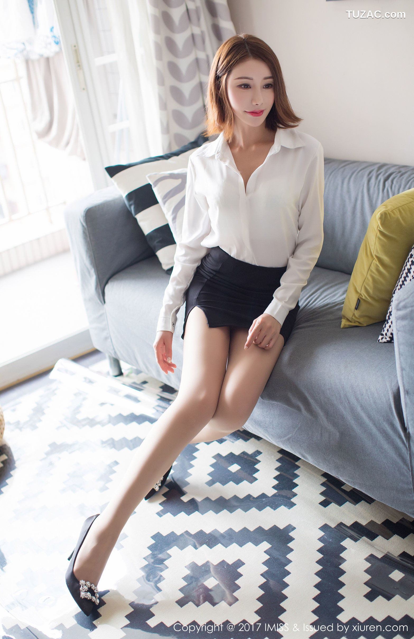 IMiss爱蜜社-193-Savina-OL制服黑丝裤袜