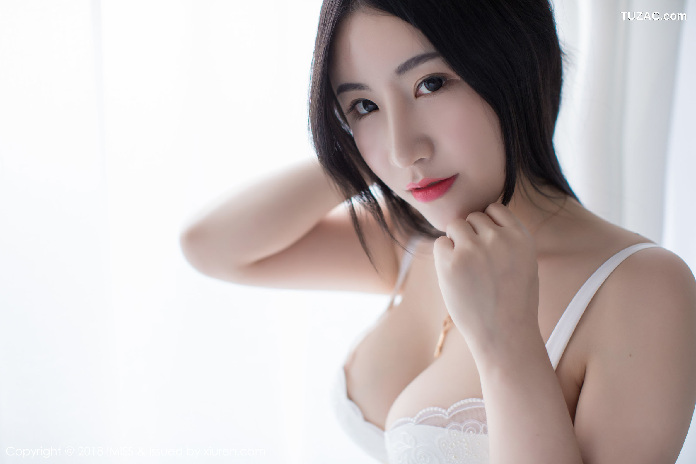 IMiss爱蜜社-236-绯月樱-吊带白色蕾丝内衣