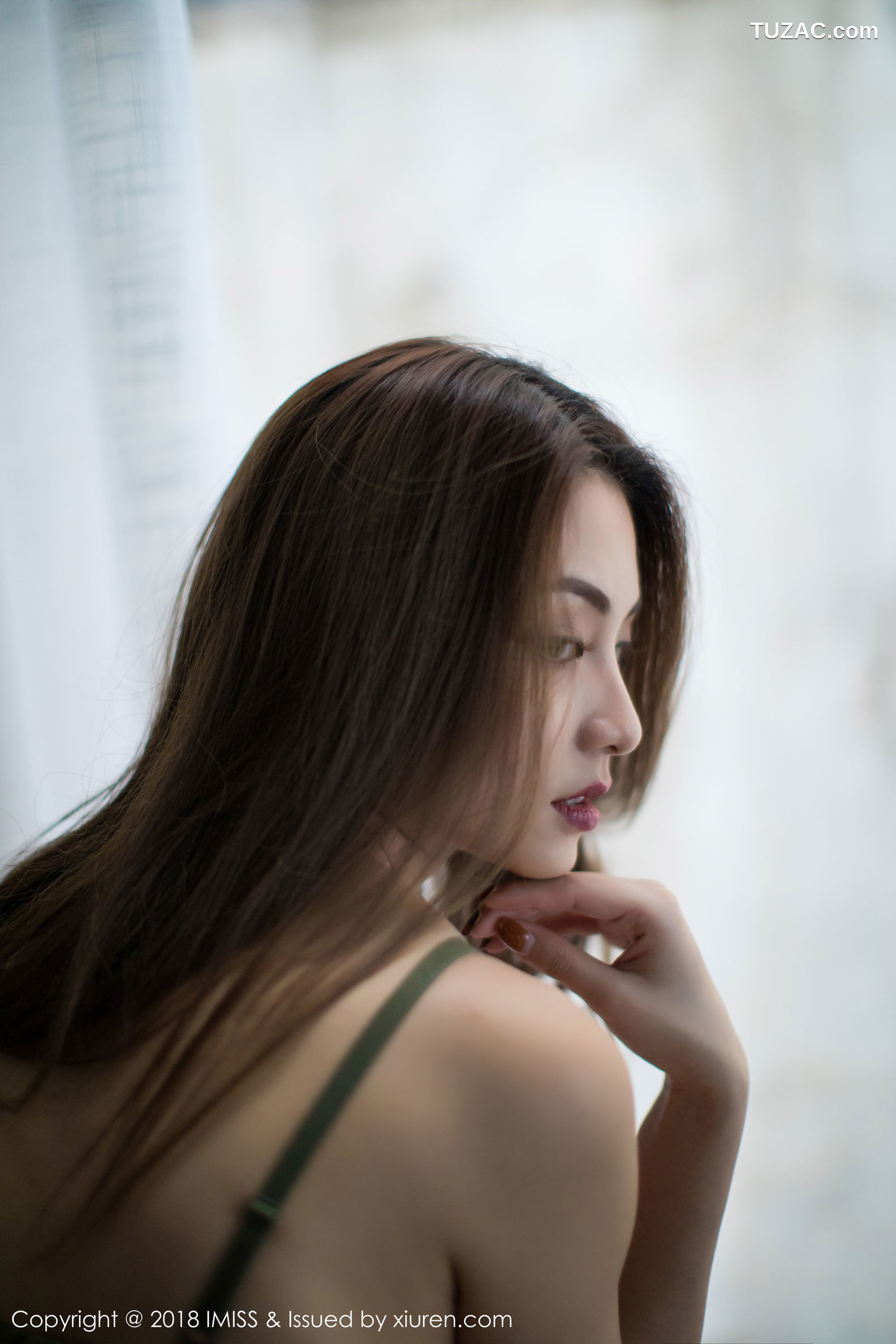 IMiss爱蜜社-250-Arlie-白色蕾丝内衣诱惑