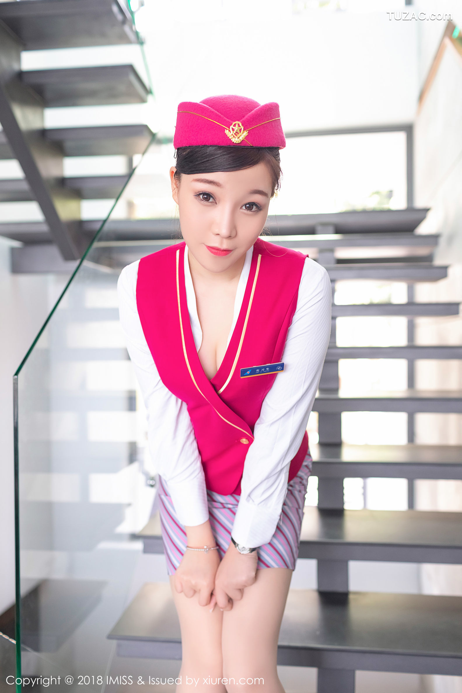 IMiss爱蜜社-284-芝芝-普吉岛旅拍-白衬衣肉丝裤袜