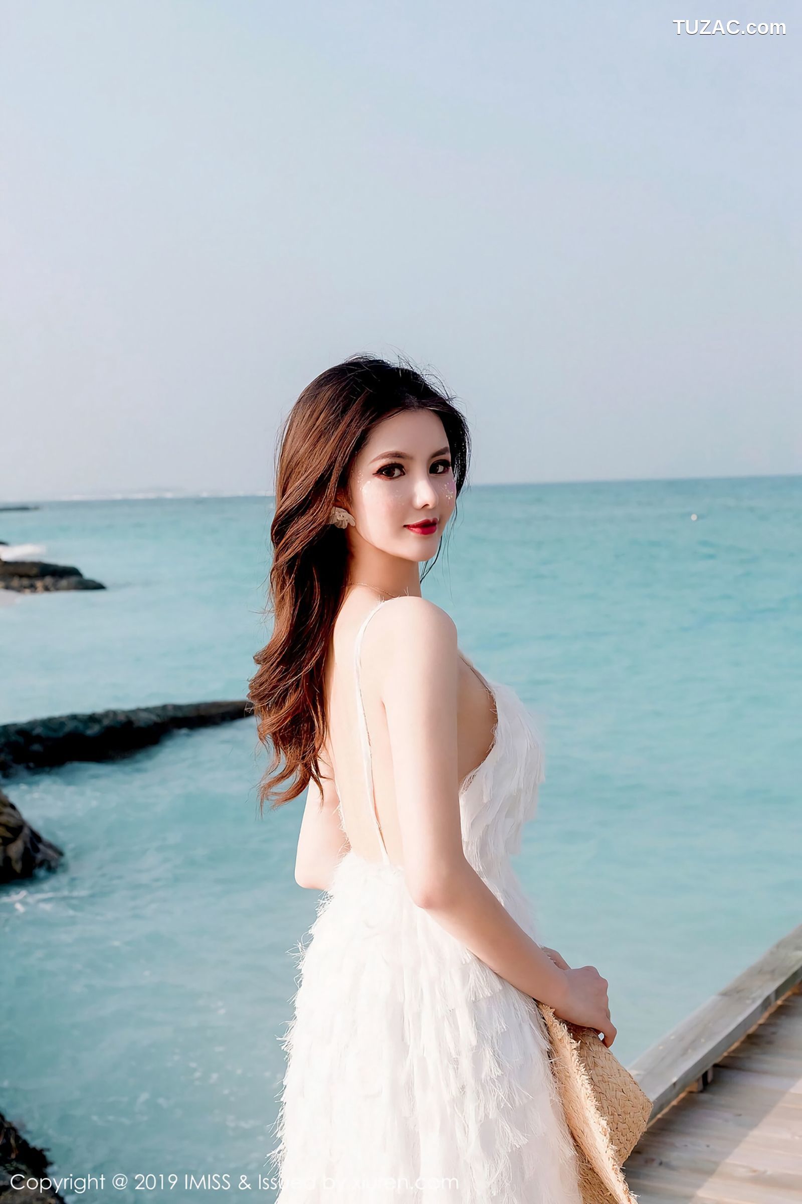 IMiss爱蜜社-330-若彤Boomboom-马尔代夫旅拍-户外薄纱透视内衣