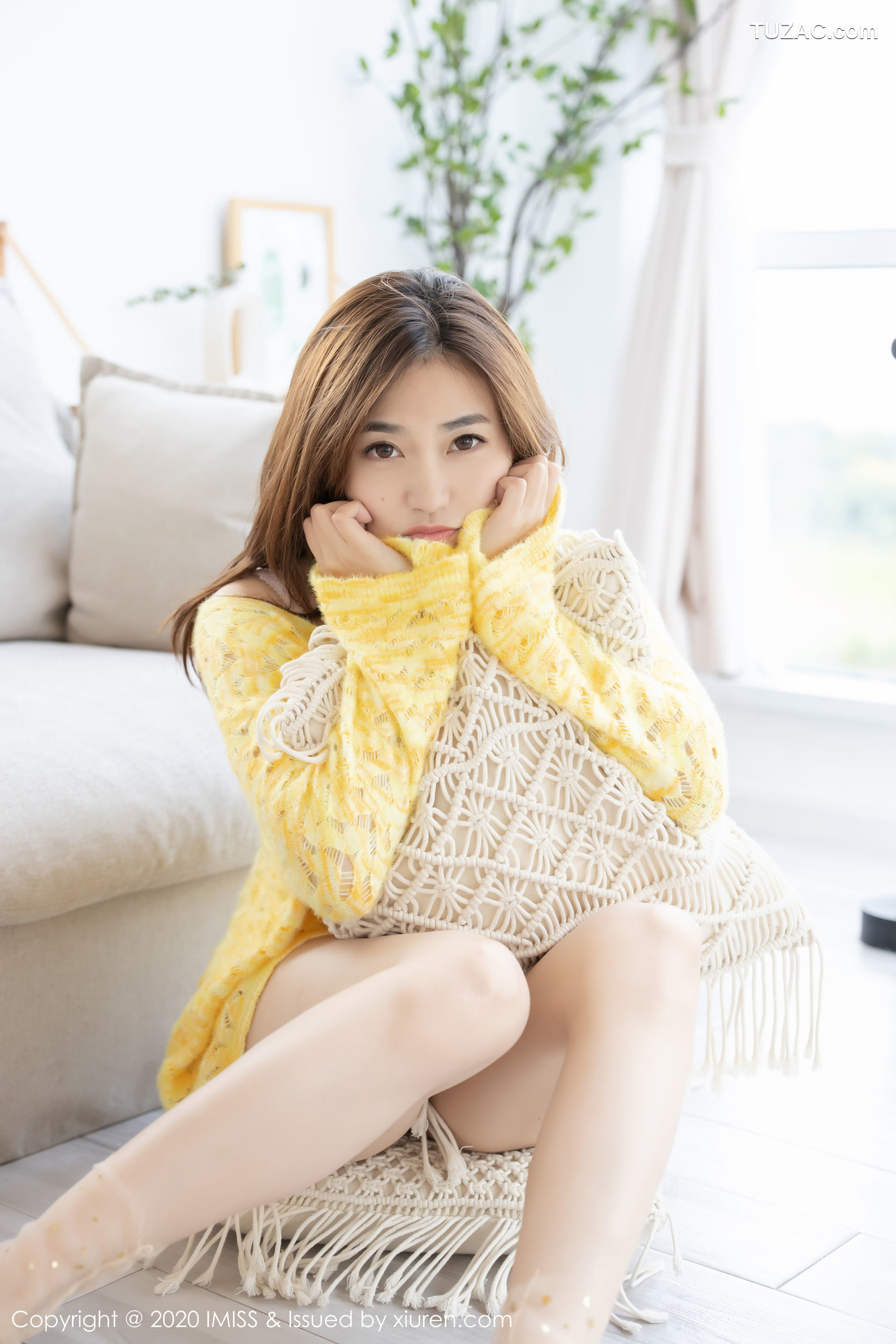 IMiss爱蜜社-434-许诺-性感连身裙超薄黑丝