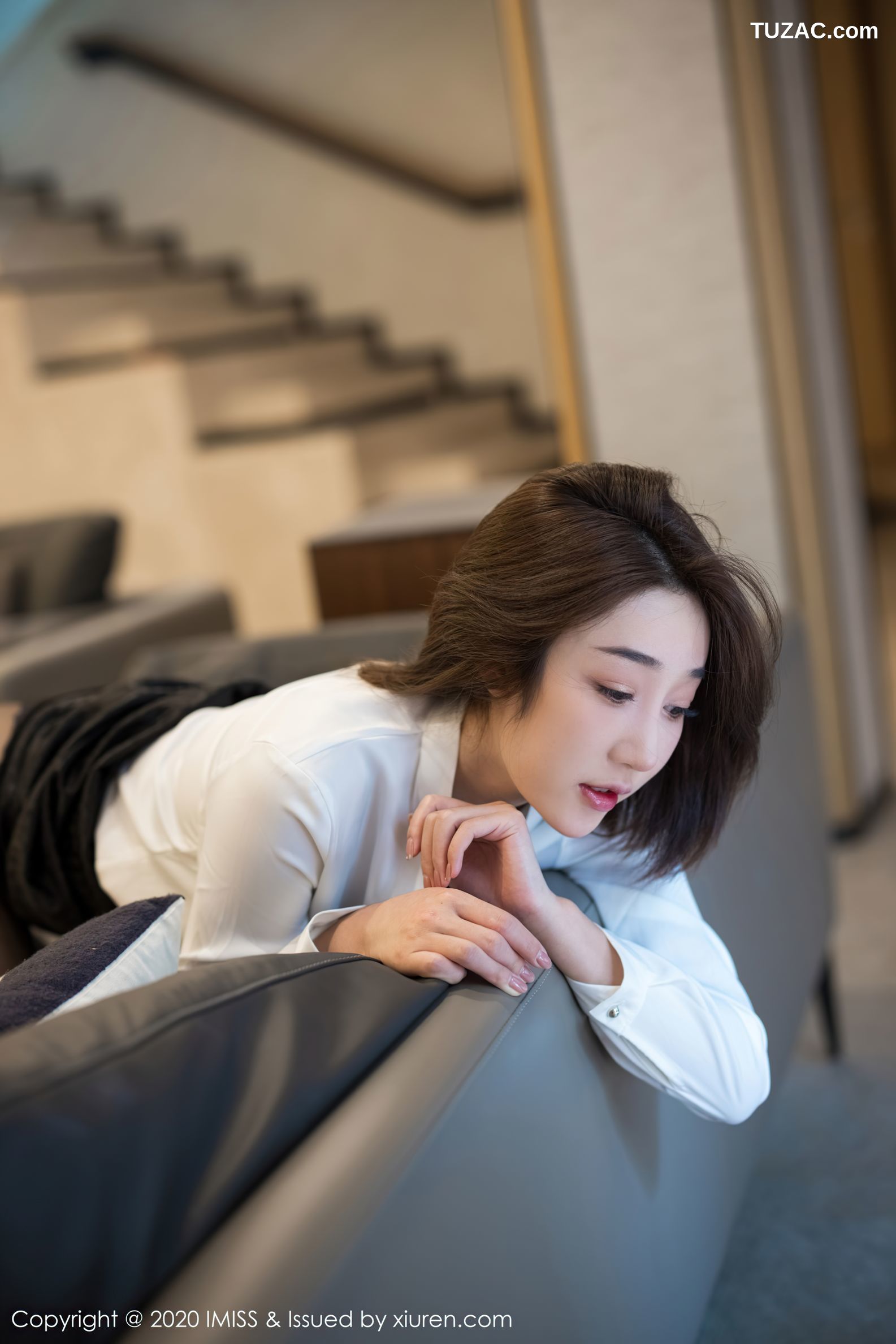 IMiss爱蜜社-506-九月生_白衬衫黑短裙职场秘书制服系列