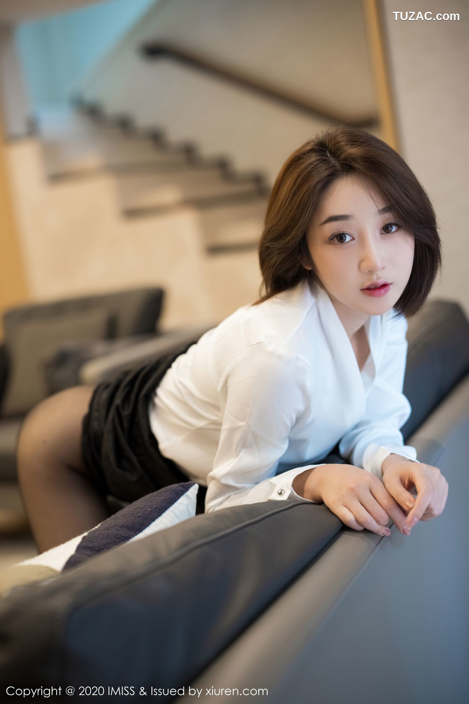 IMiss爱蜜社-506-九月生_白衬衫黑短裙职场秘书制服系列