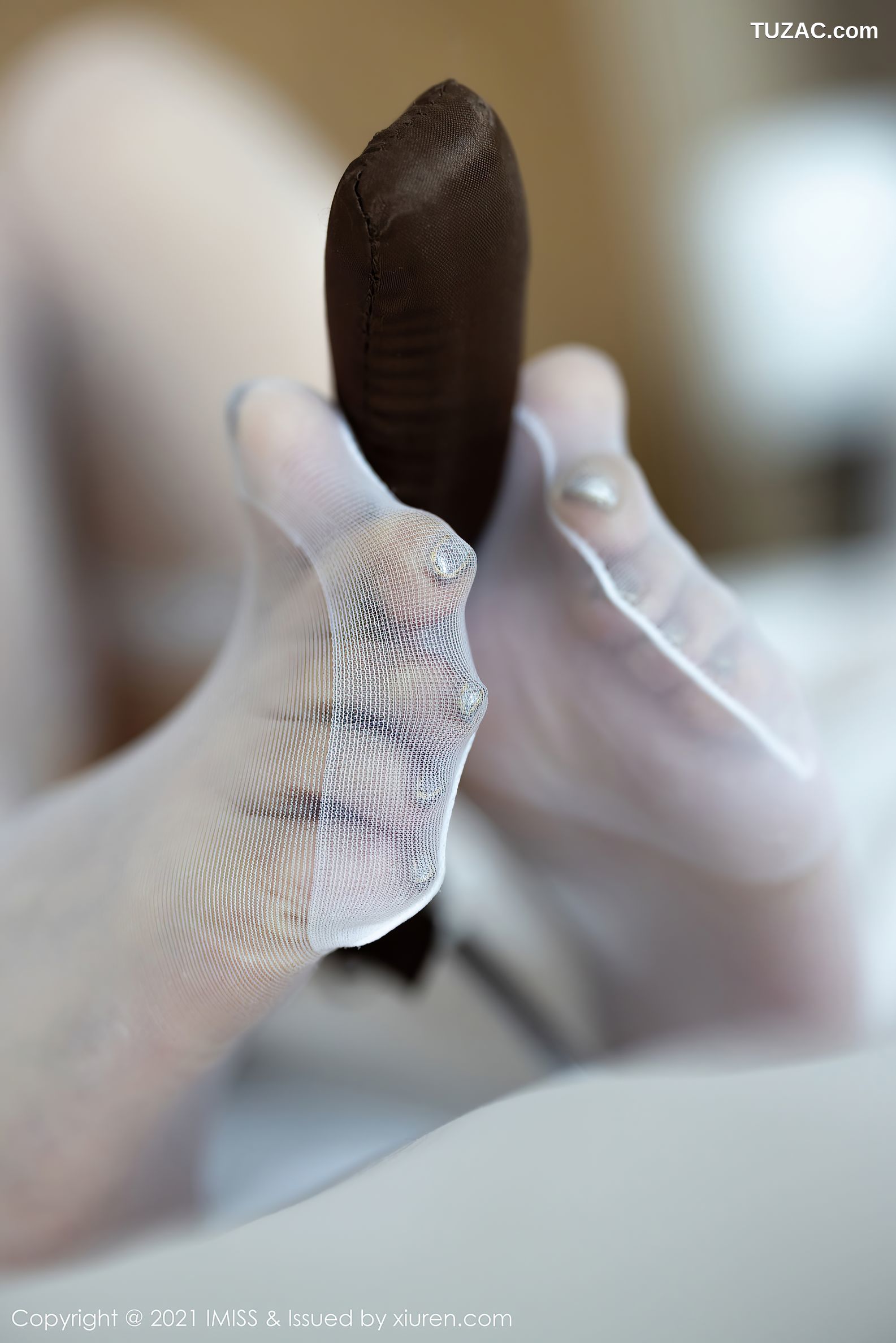 IMiss爱蜜社-565-萌白酱-粉色护士制服主题白色蕾丝-2021.03.16