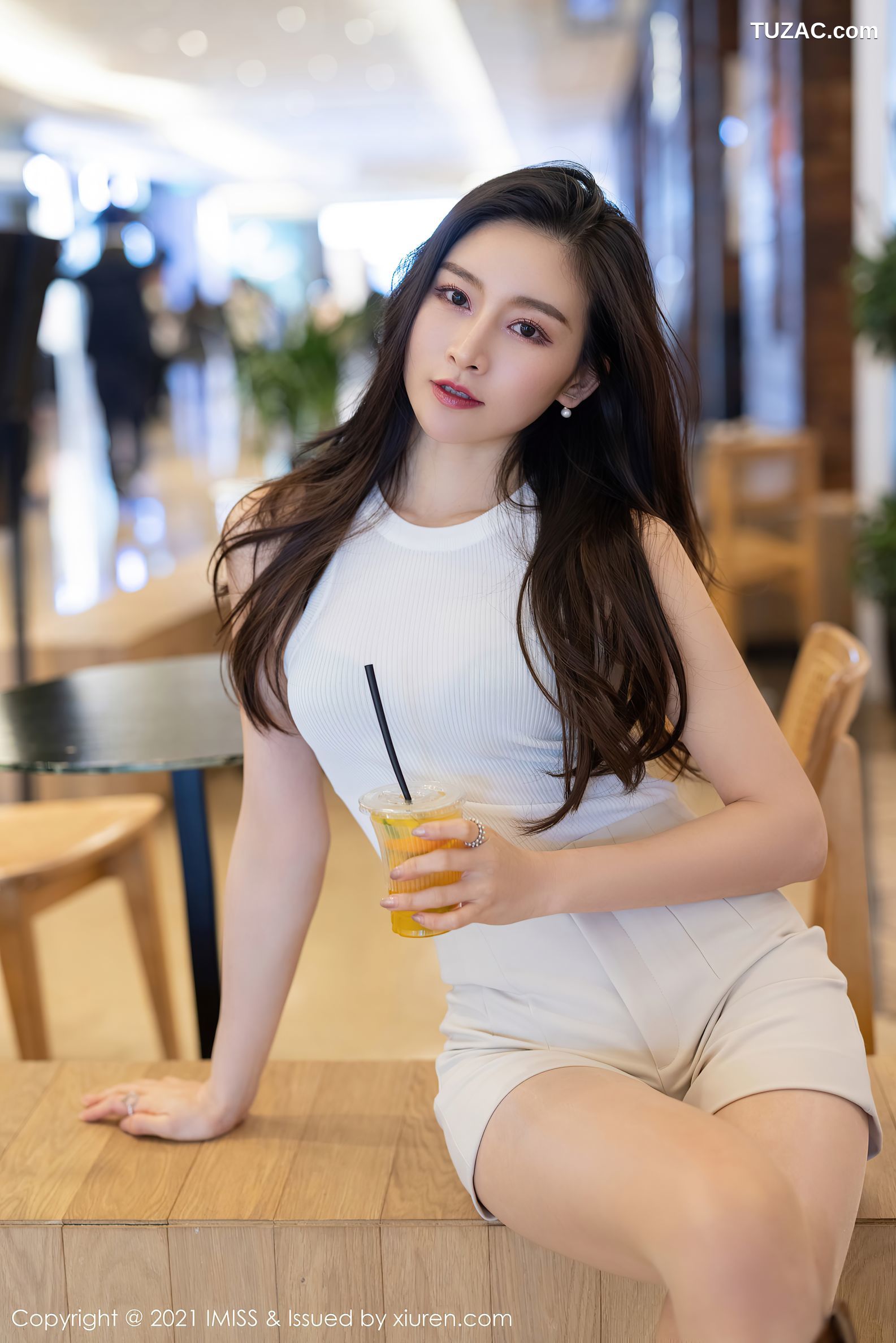IMiss爱蜜社-610-Vanessa-职场OL主题黑蕾丝镂空内衣-2021.07.05