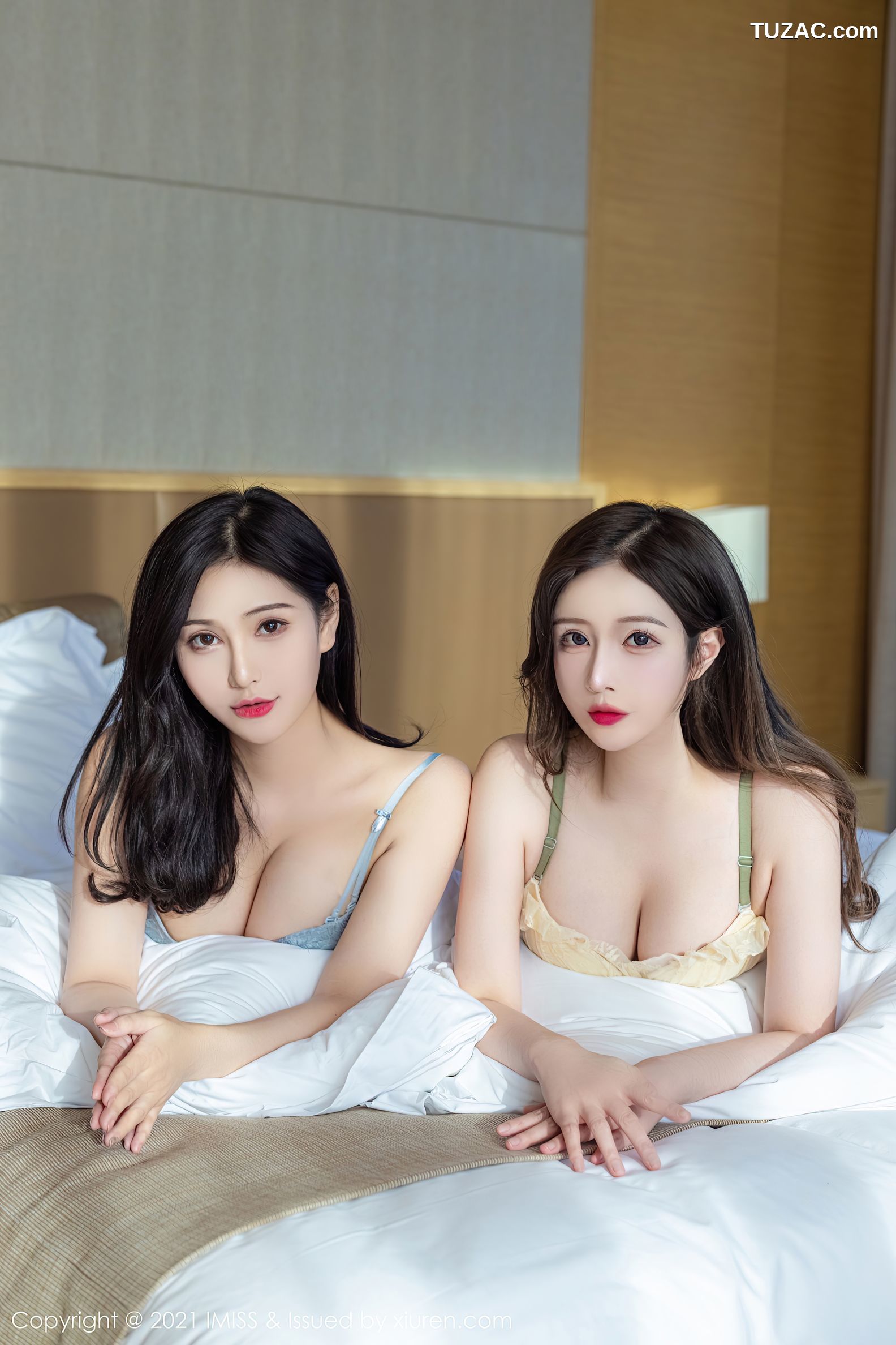 IMiss爱蜜社-627-Lavinia肉肉-LindaLinda-性感姐妹花短裙黑丝-2021.09.03