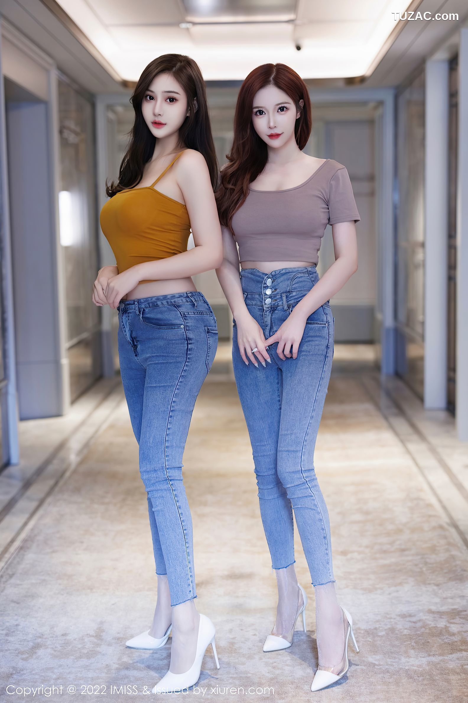 IMiss爱蜜社-697-Lavinia肉肉-LindaLinda-模特合集-吊带衫牛仔裤性感内衣-2022.09.08