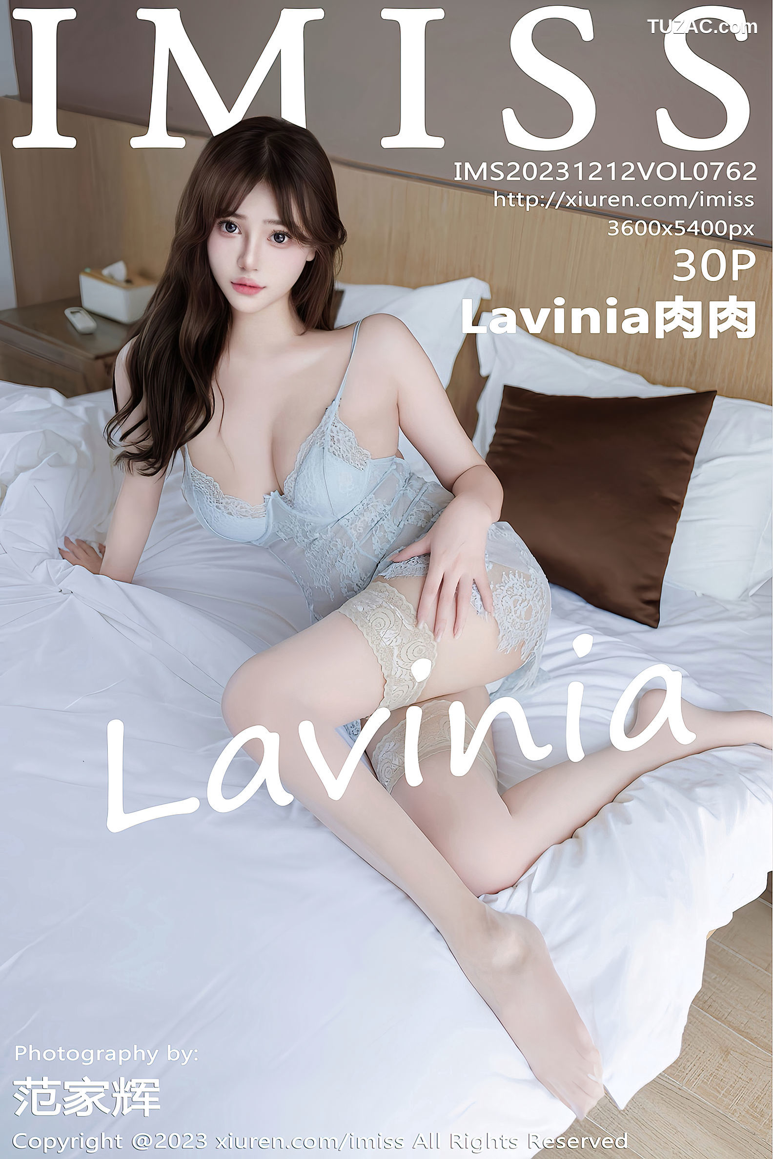 IMiss爱蜜社-762-Lavinia肉肉-情趣睡裙花丛中诱惑-2023.12.12