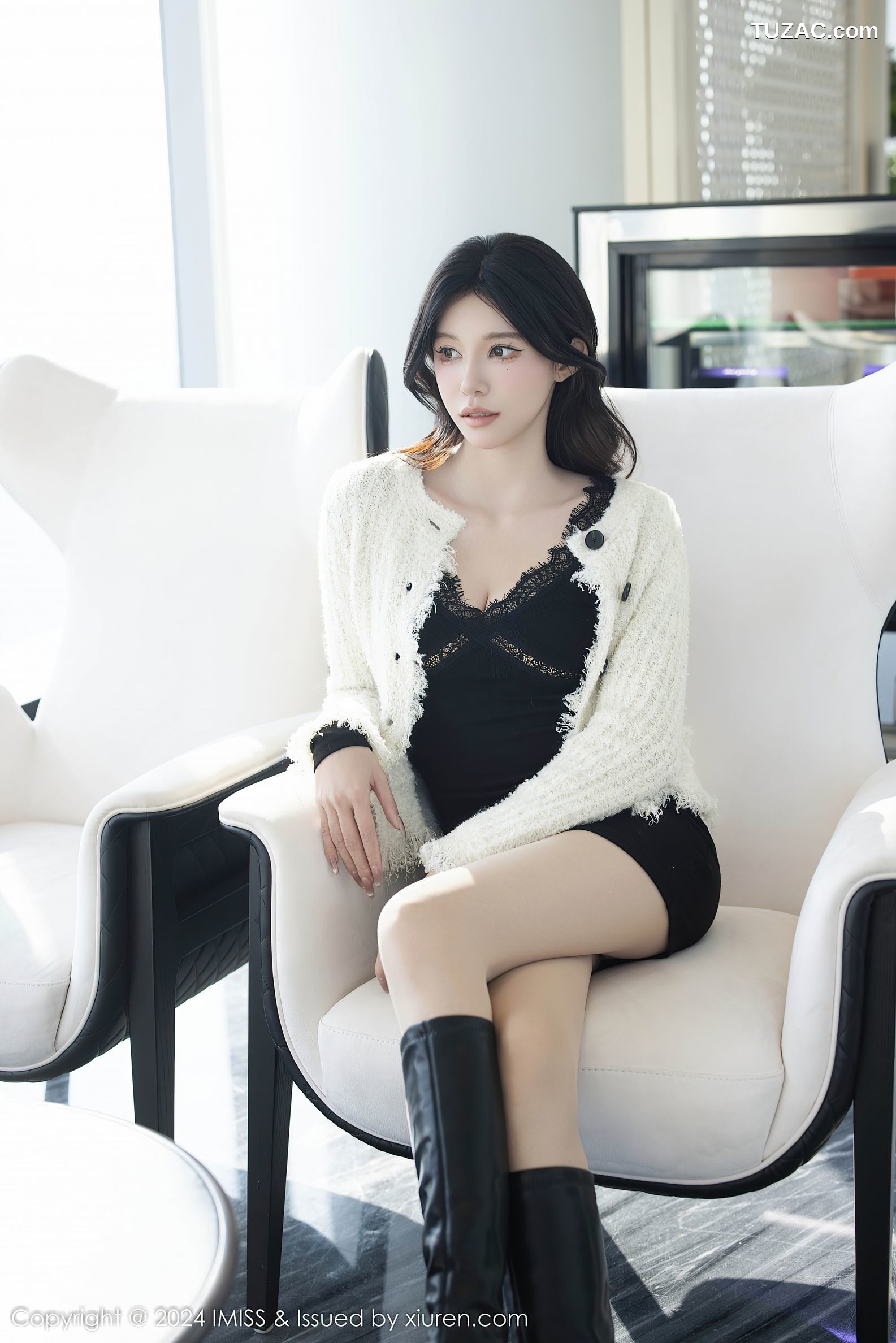 IMiss爱蜜社-780-泥鳅鳅-黑白裙装肉色内衣-2024.12.25