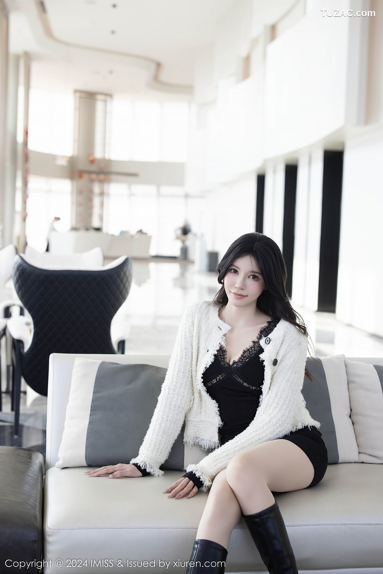 IMiss爱蜜社-780-泥鳅鳅-黑白裙装肉色内衣-2024.12.25