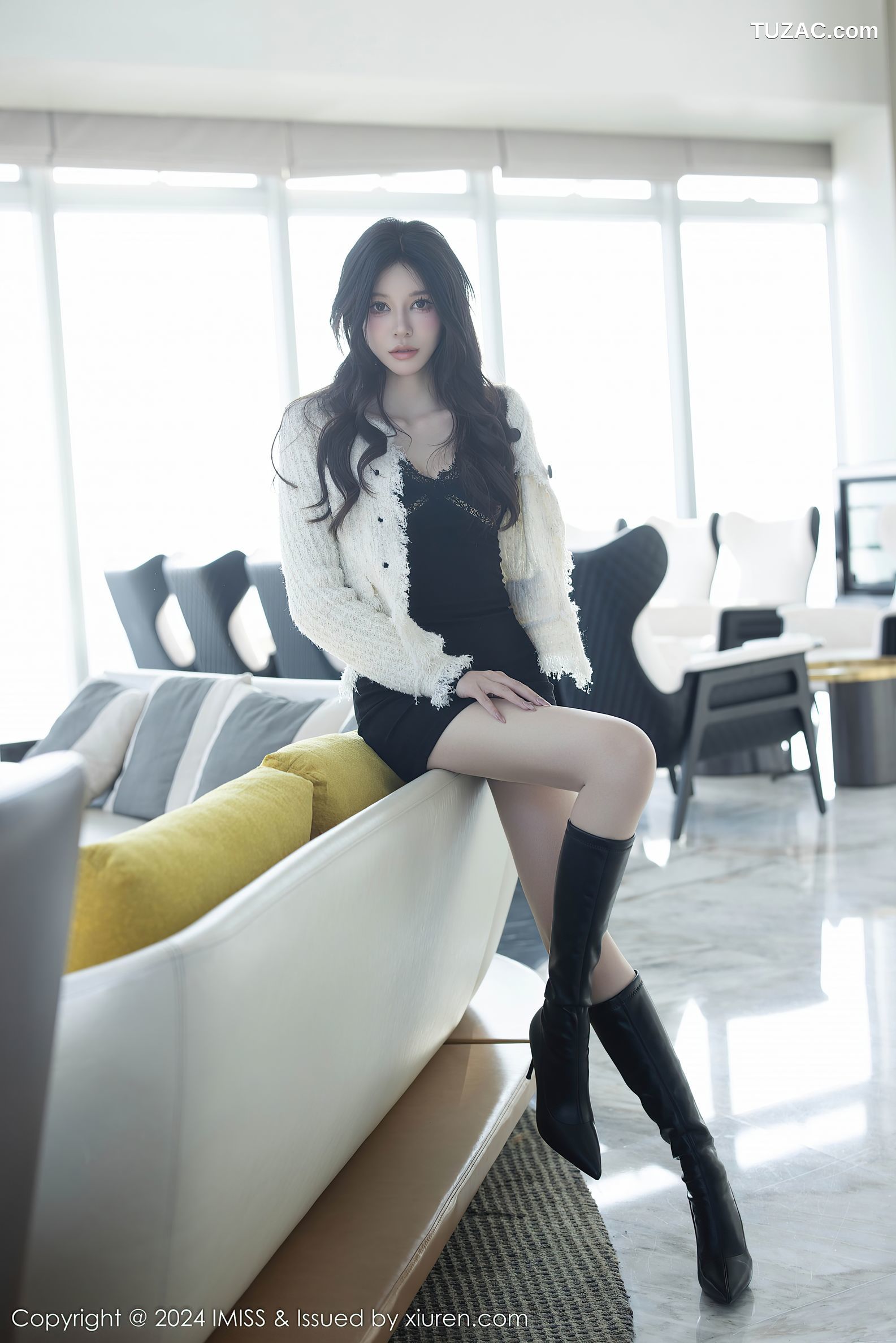 IMiss爱蜜社-780-泥鳅鳅-黑白裙装肉色内衣-2024.12.25