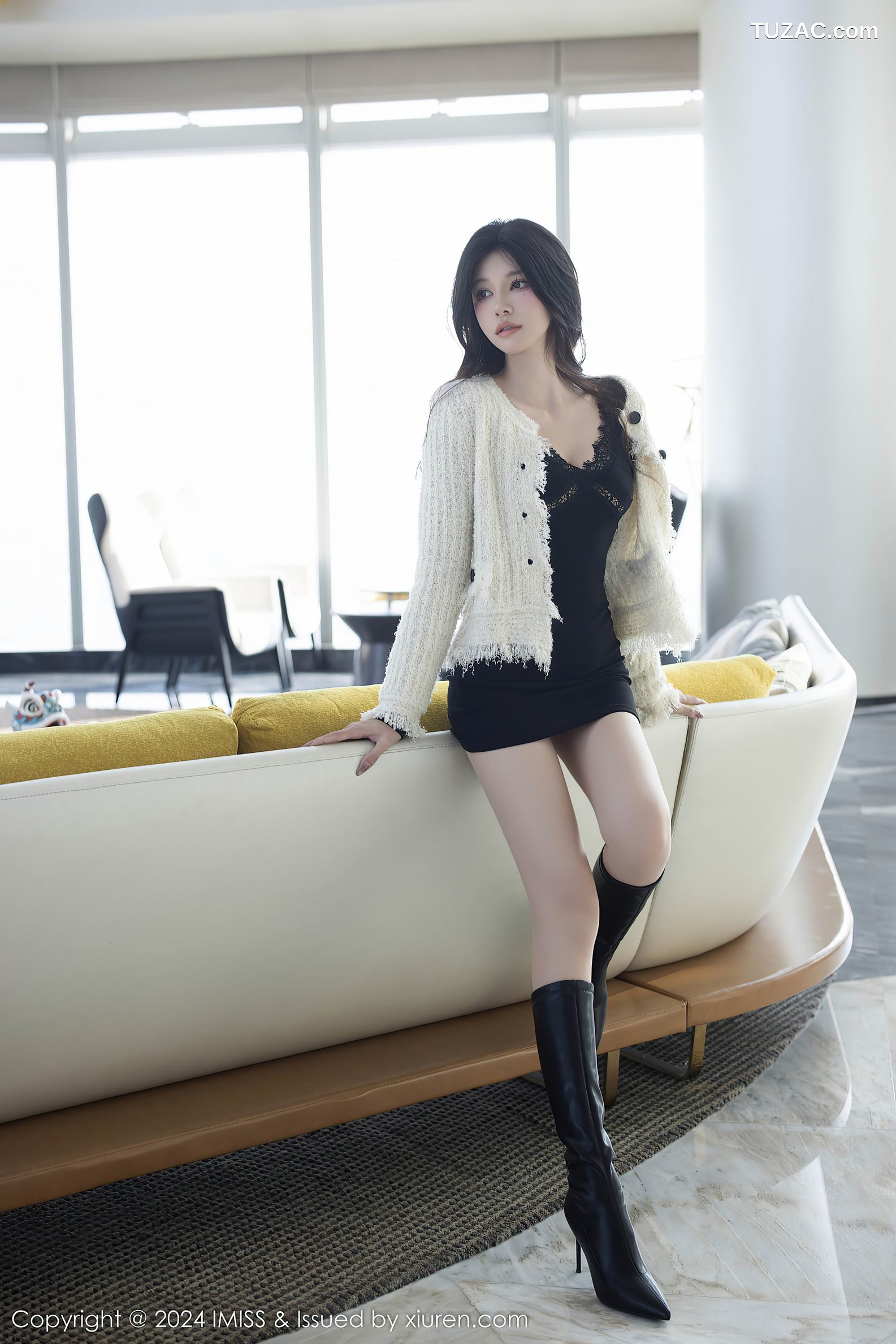 IMiss爱蜜社-780-泥鳅鳅-黑白裙装肉色内衣-2024.12.25