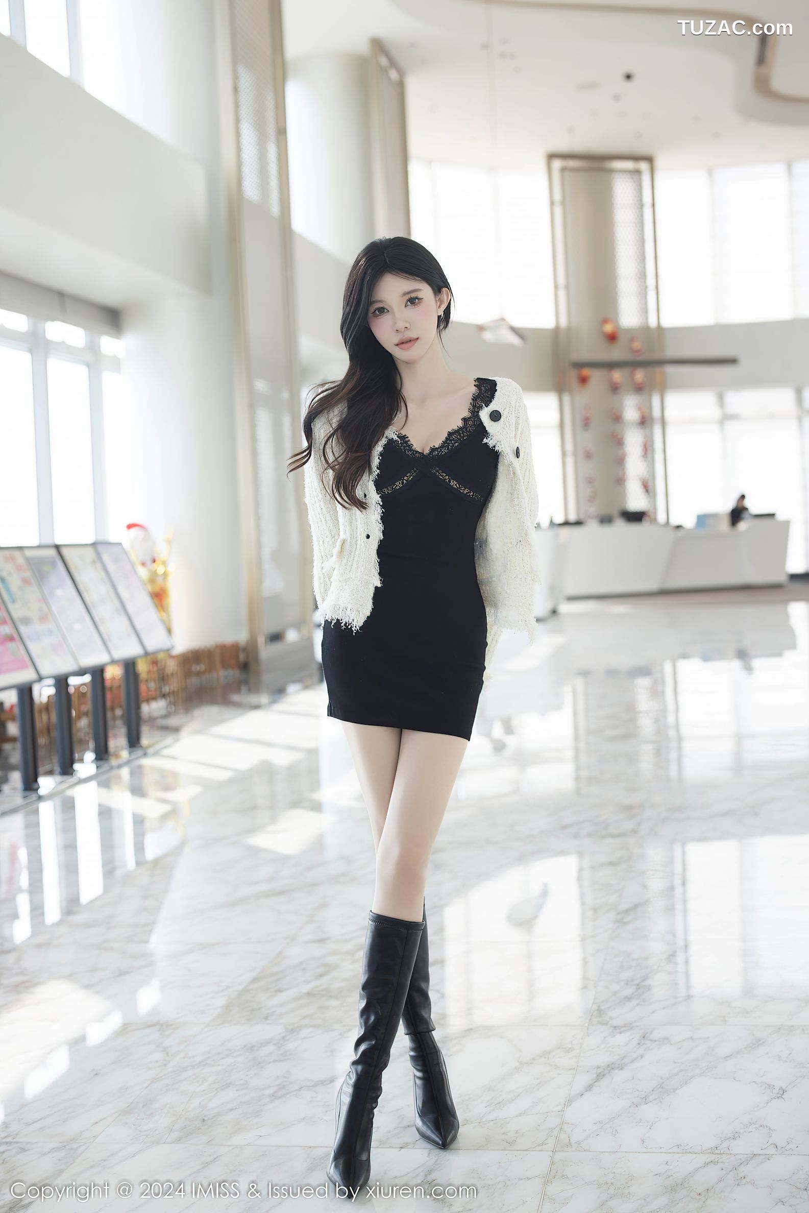 IMiss爱蜜社-780-泥鳅鳅-黑白裙装肉色内衣-2024.12.25