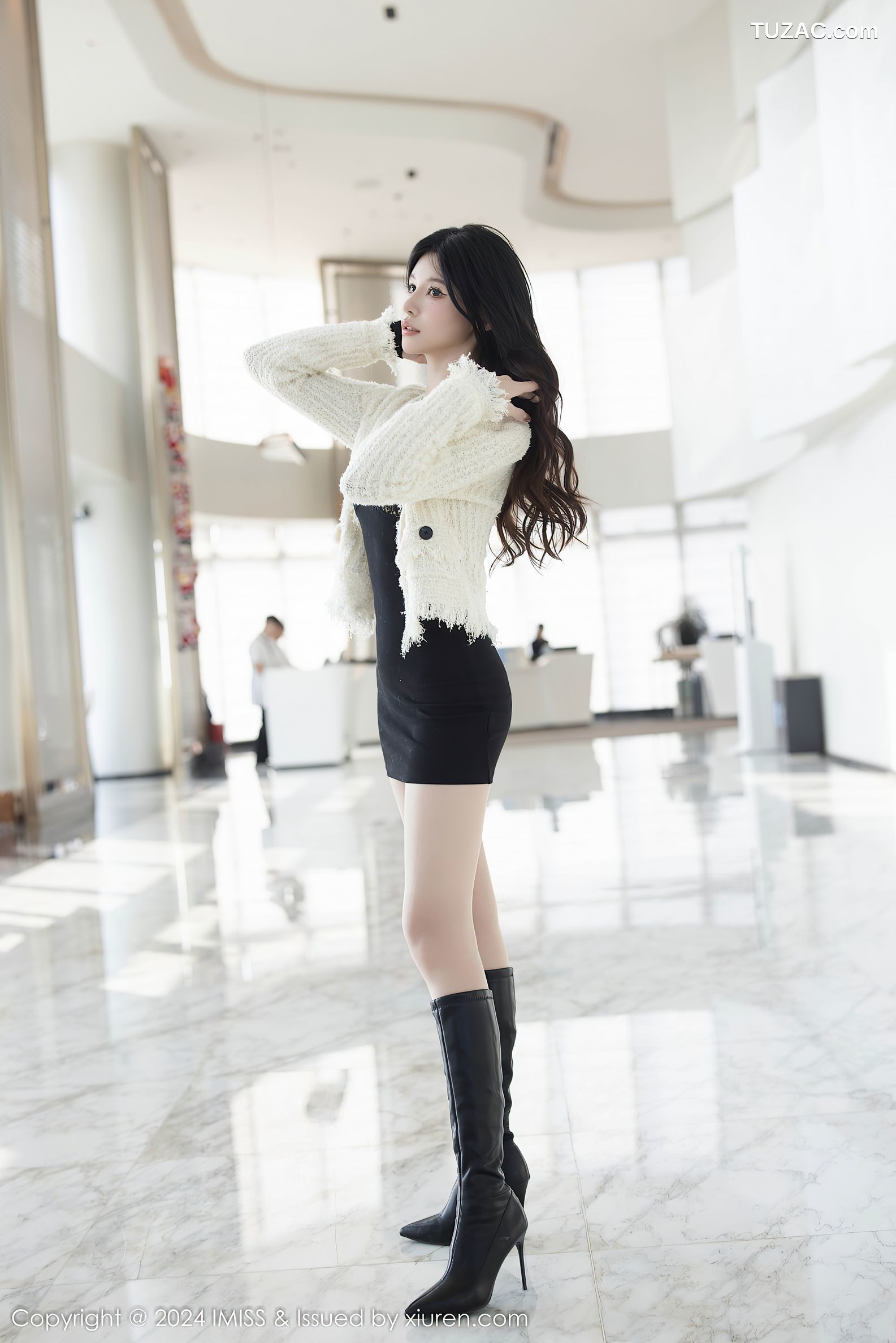 IMiss爱蜜社-780-泥鳅鳅-黑白裙装肉色内衣-2024.12.25