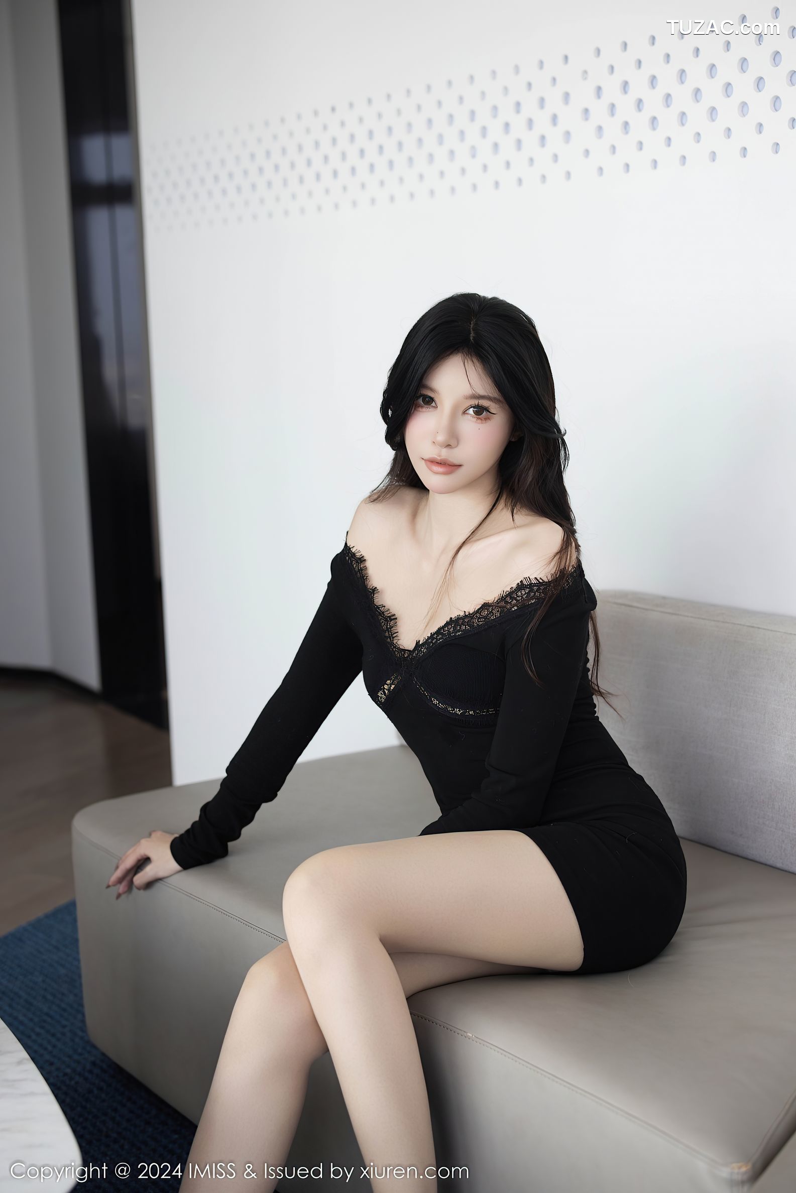 IMiss爱蜜社-780-泥鳅鳅-黑白裙装肉色内衣-2024.12.25