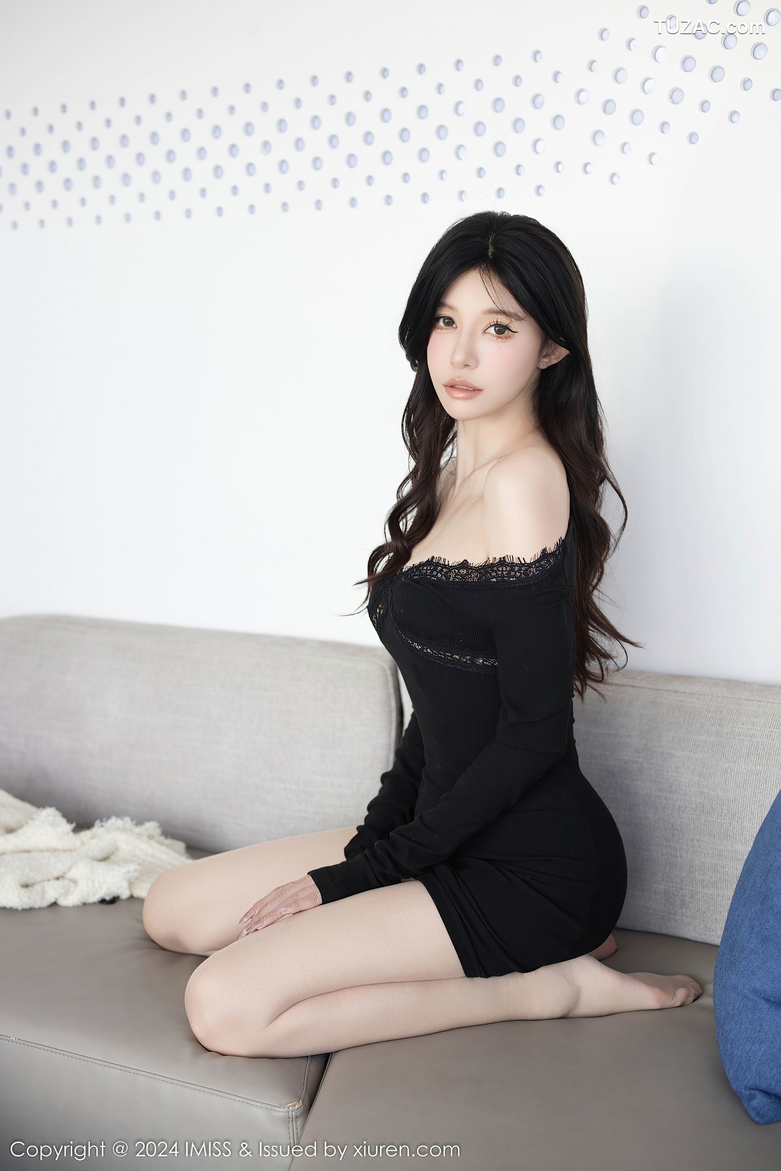 IMiss爱蜜社-780-泥鳅鳅-黑白裙装肉色内衣-2024.12.25