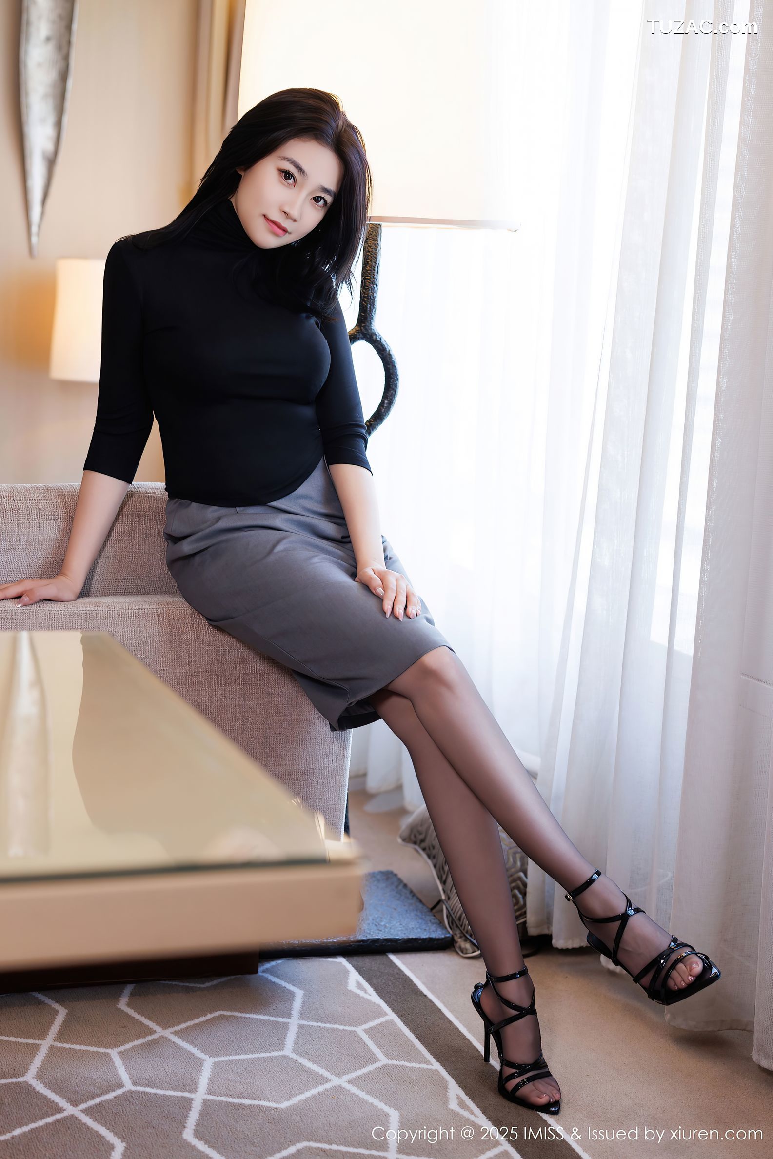 IMiss爱蜜社-794-许诺Sabrina-黑色OL撩人心怀-2025.06.27