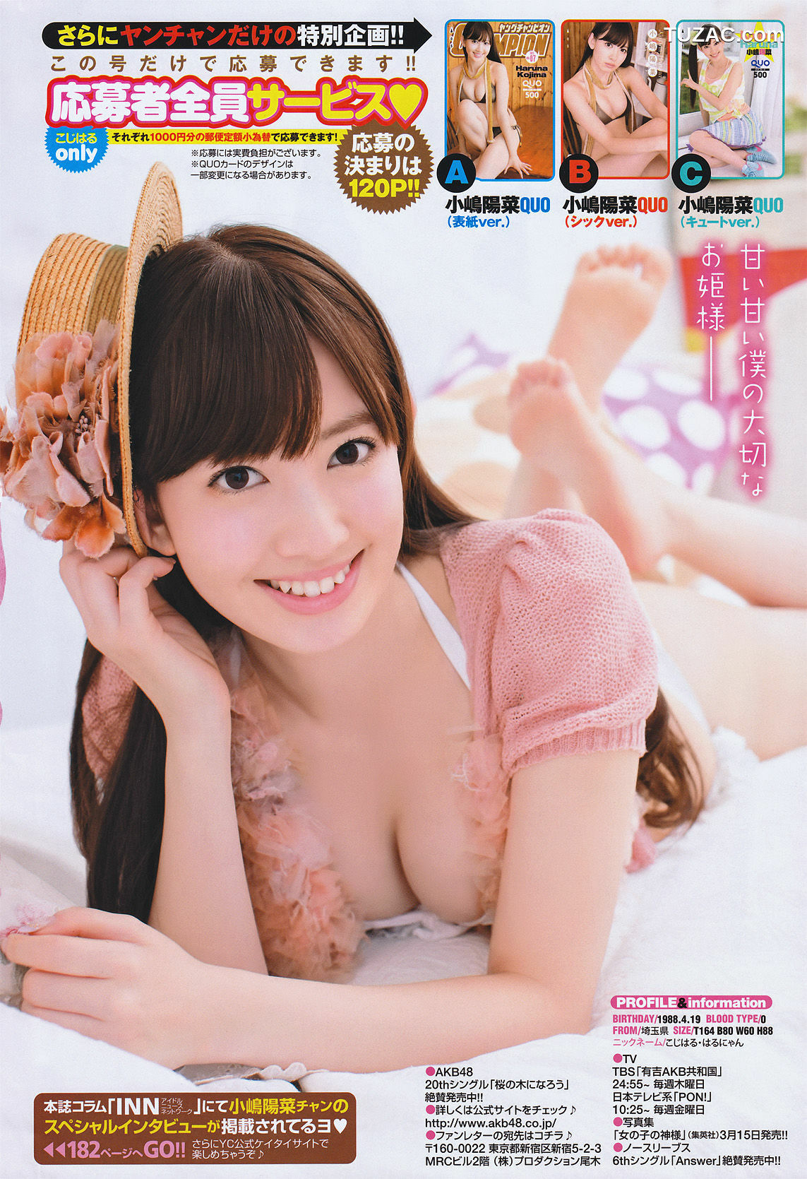 Young Champion杂志写真_ 小嶋陽菜 Haruna Kojima 2011年No.07 写真杂志[15P]