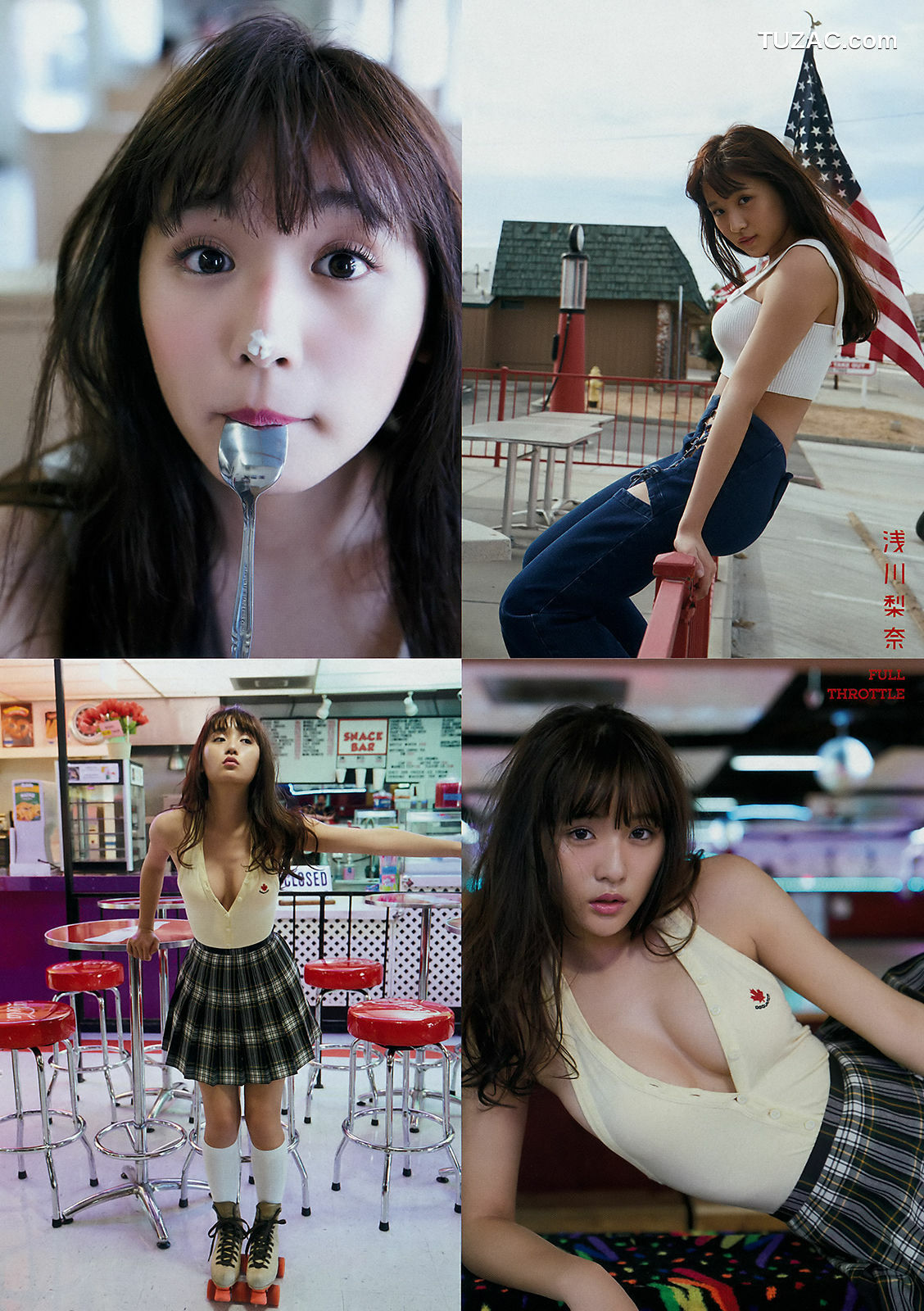 Young Magazine杂志写真_ 浅川梨奈 岡崎紗絵 2018年No.17 写真杂志[12P]