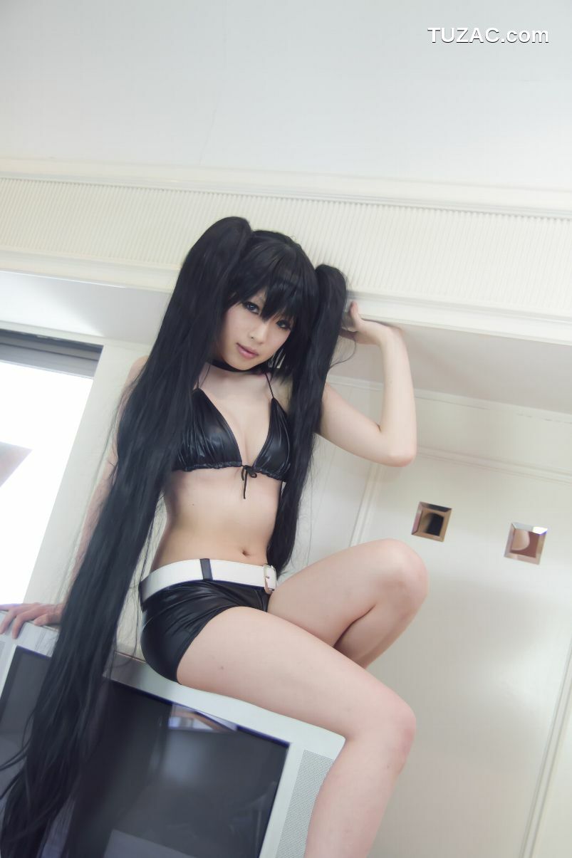 日本CosPlay_あらい夜魅《BLACK★ROCK SHOOTER》-黑衣麻陶・里(黑岩射手／黑初音) 写真集
