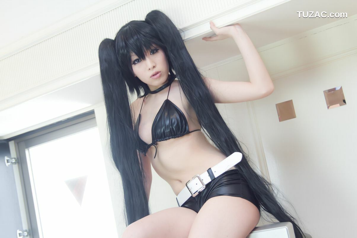 日本CosPlay_あらい夜魅《BLACK★ROCK SHOOTER》-黑衣麻陶・里(黑岩射手／黑初音) 写真集