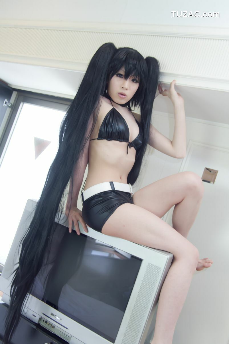 日本CosPlay_あらい夜魅《BLACK★ROCK SHOOTER》-黑衣麻陶・里(黑岩射手／黑初音) 写真集