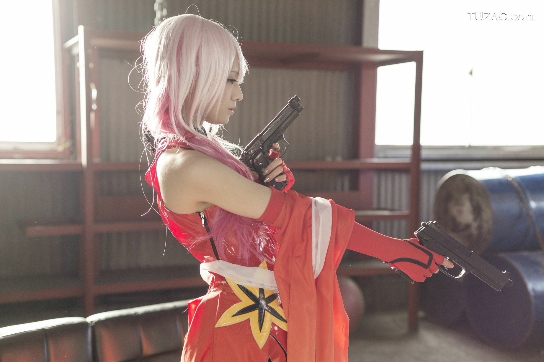 日本CosPlay_うさ吉 《Guilty Crown》Yuzuriha Inori 写真集[100P]