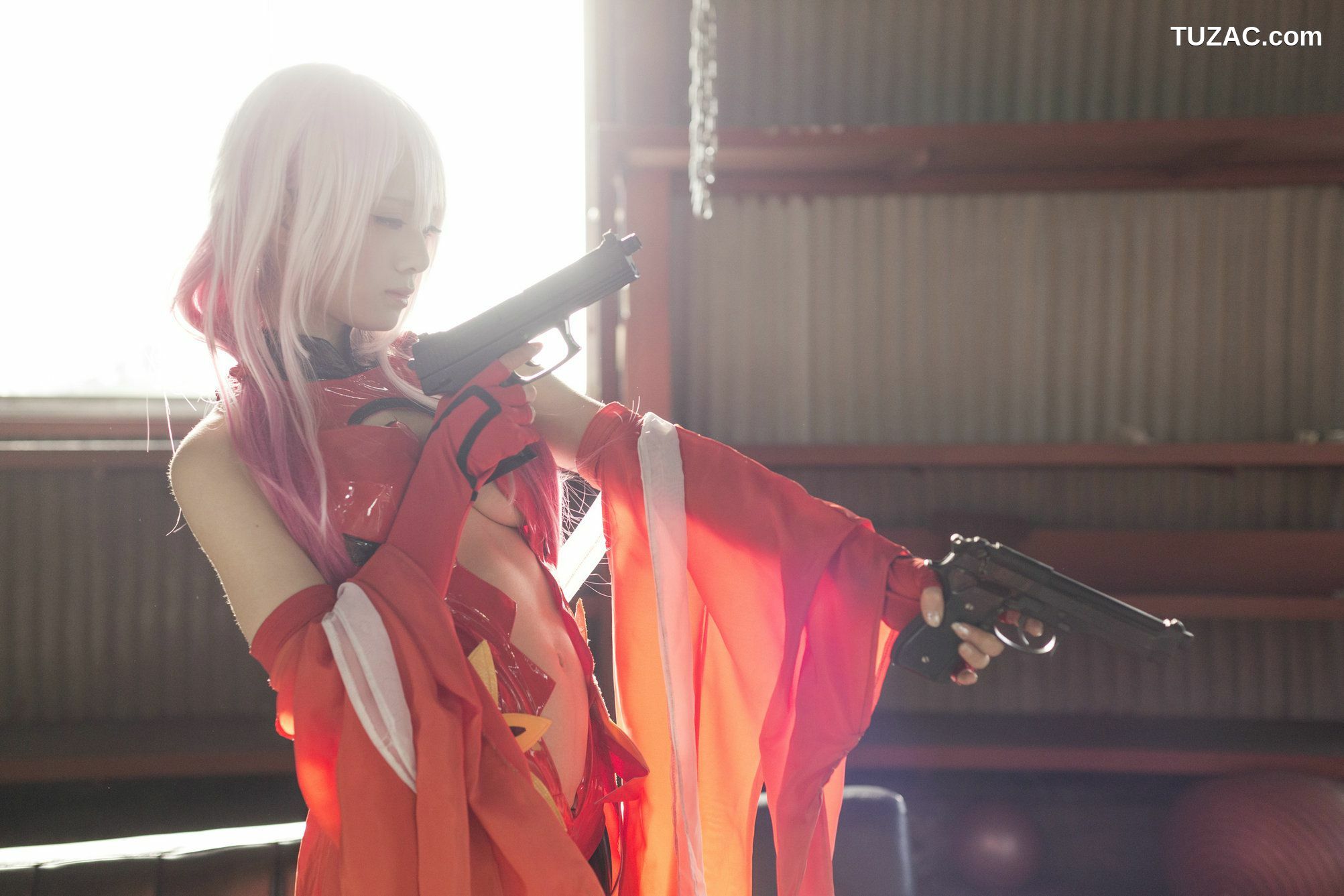 日本CosPlay_うさ吉 《Guilty Crown》Yuzuriha Inori 写真集[100P]