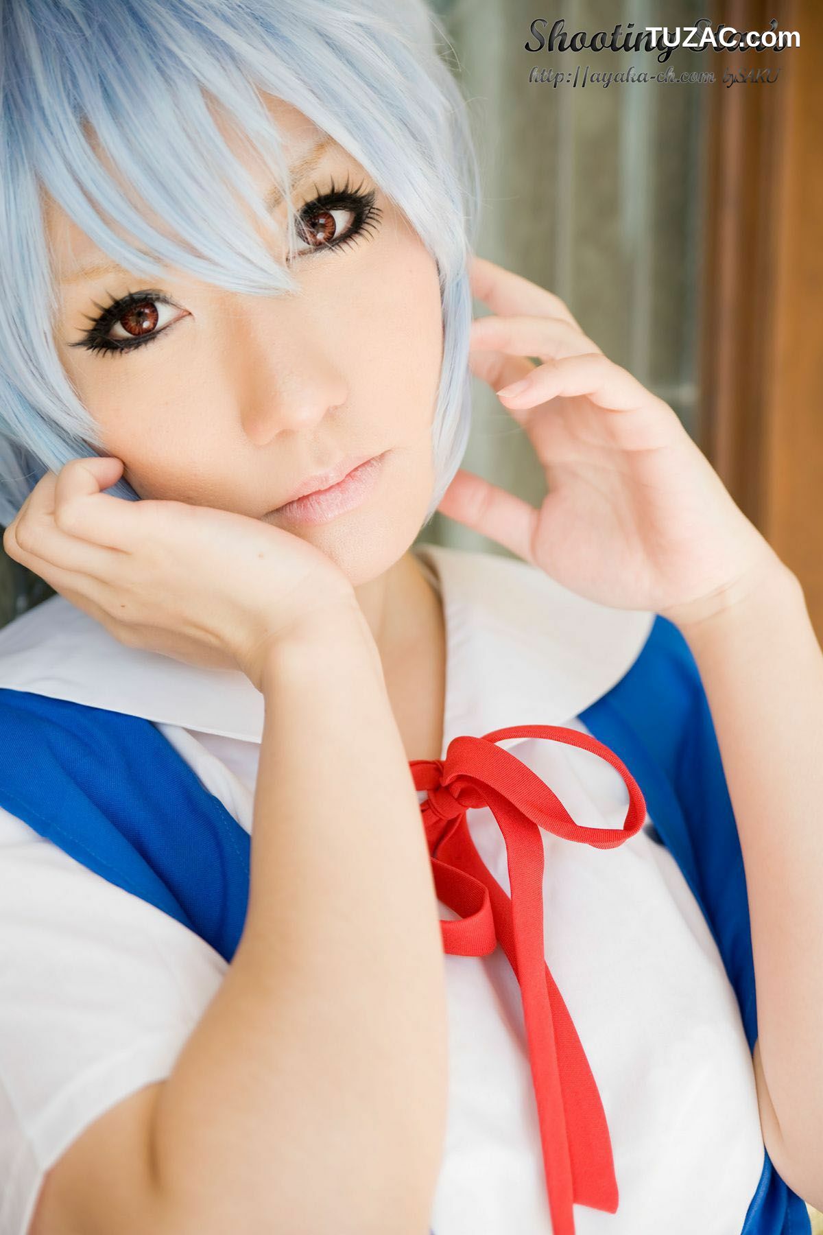 日本CosPlay_サク (绫香) 《Shinseiki Evangelion》Ayanami Rei 写真集[130P]