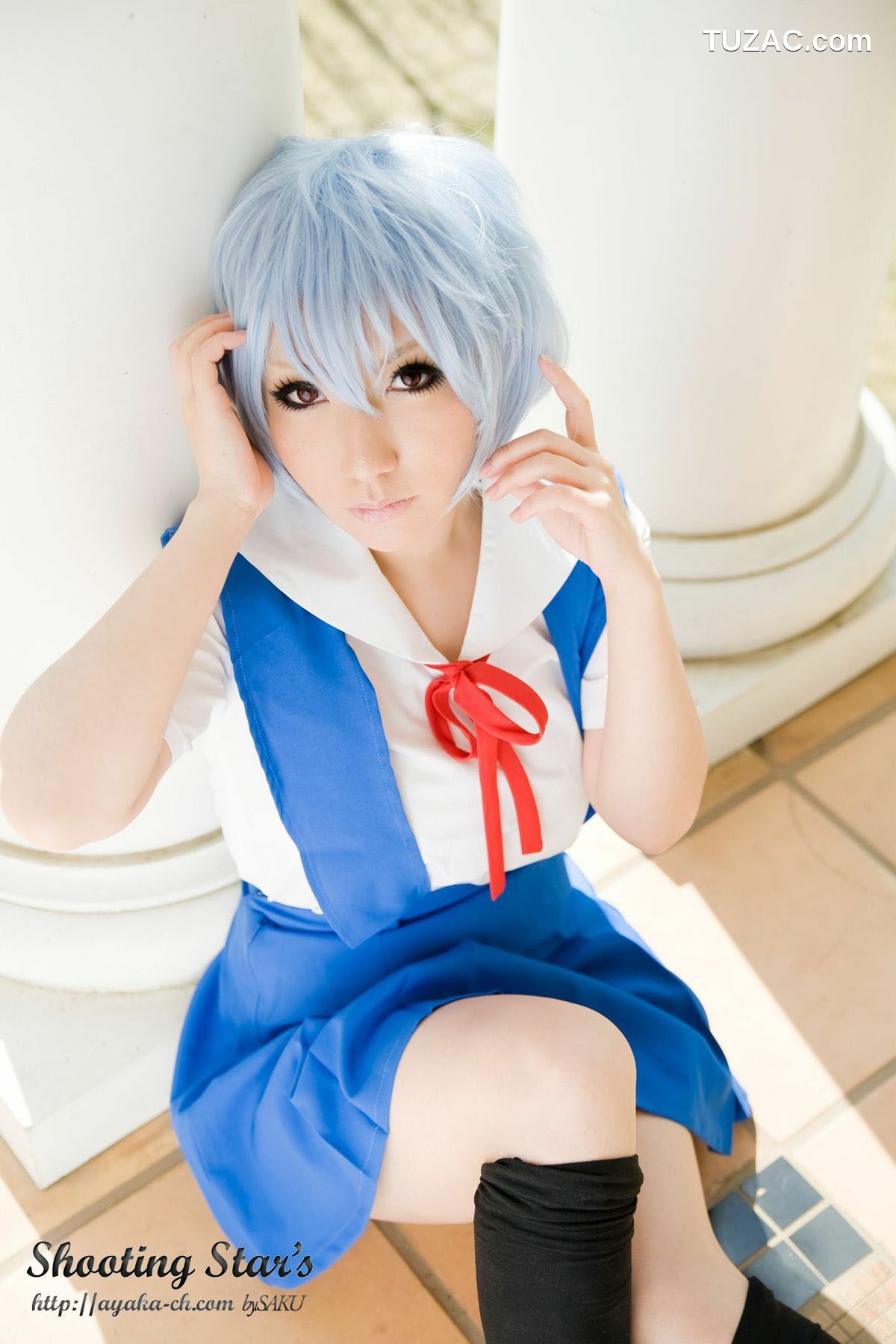 日本CosPlay_サク (绫香) 《Shinseiki Evangelion》Ayanami Rei 写真集[130P]