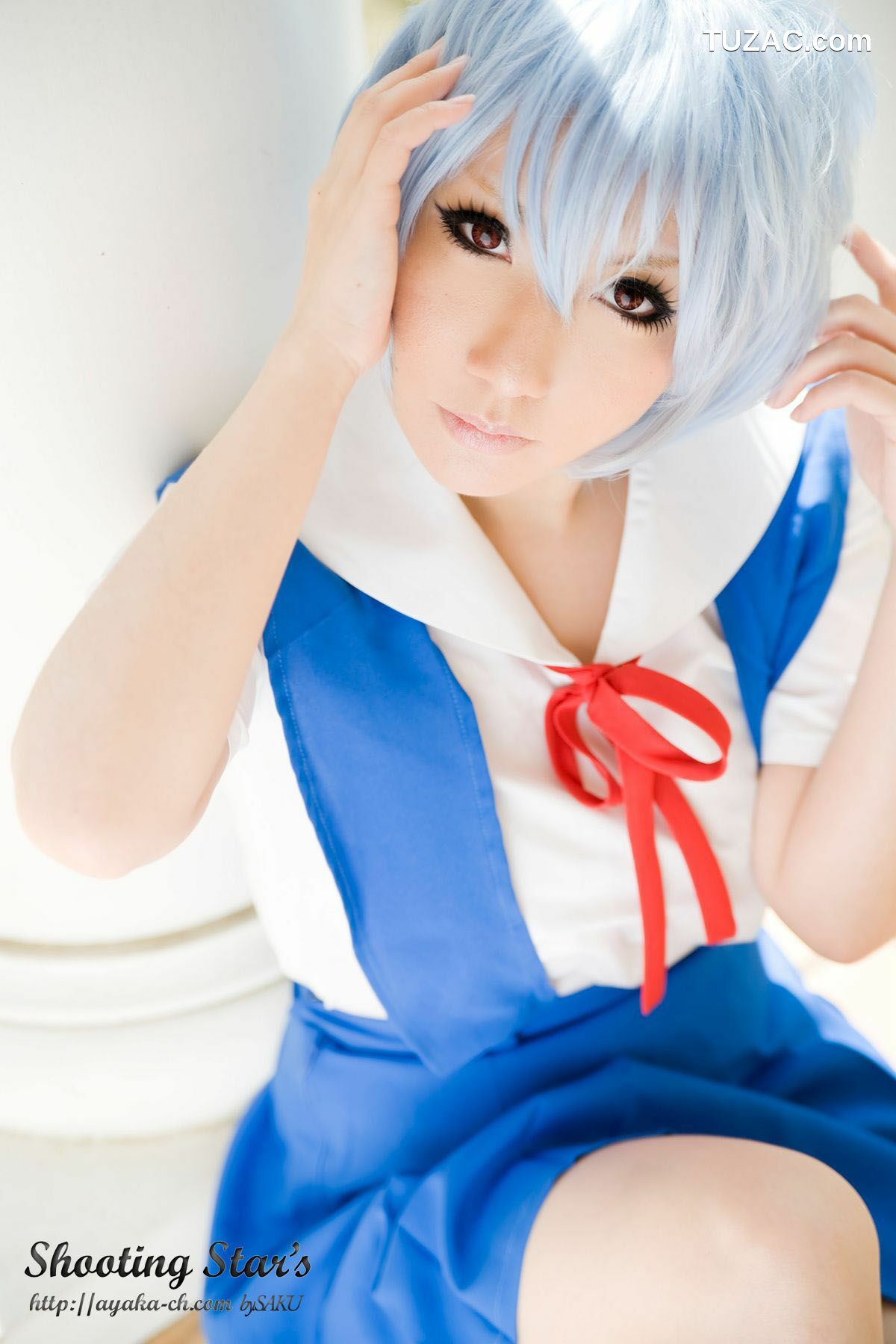 日本CosPlay_サク (绫香) 《Shinseiki Evangelion》Ayanami Rei 写真集[130P]