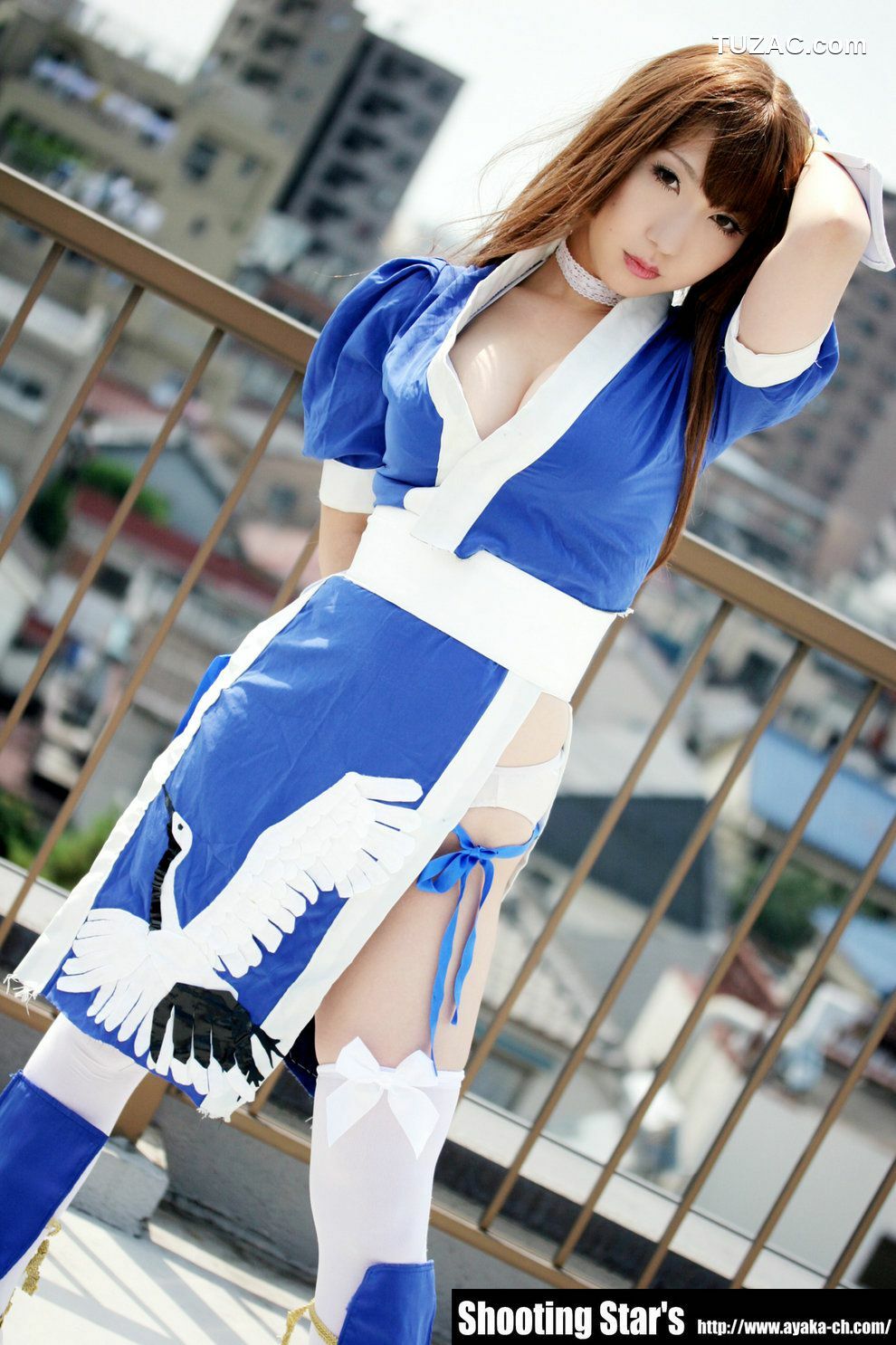 日本CosPlay_サク (绫香 Saku Ayaka) 《Dead Or Alive》-霞-Kasumi 蓝色 写真集