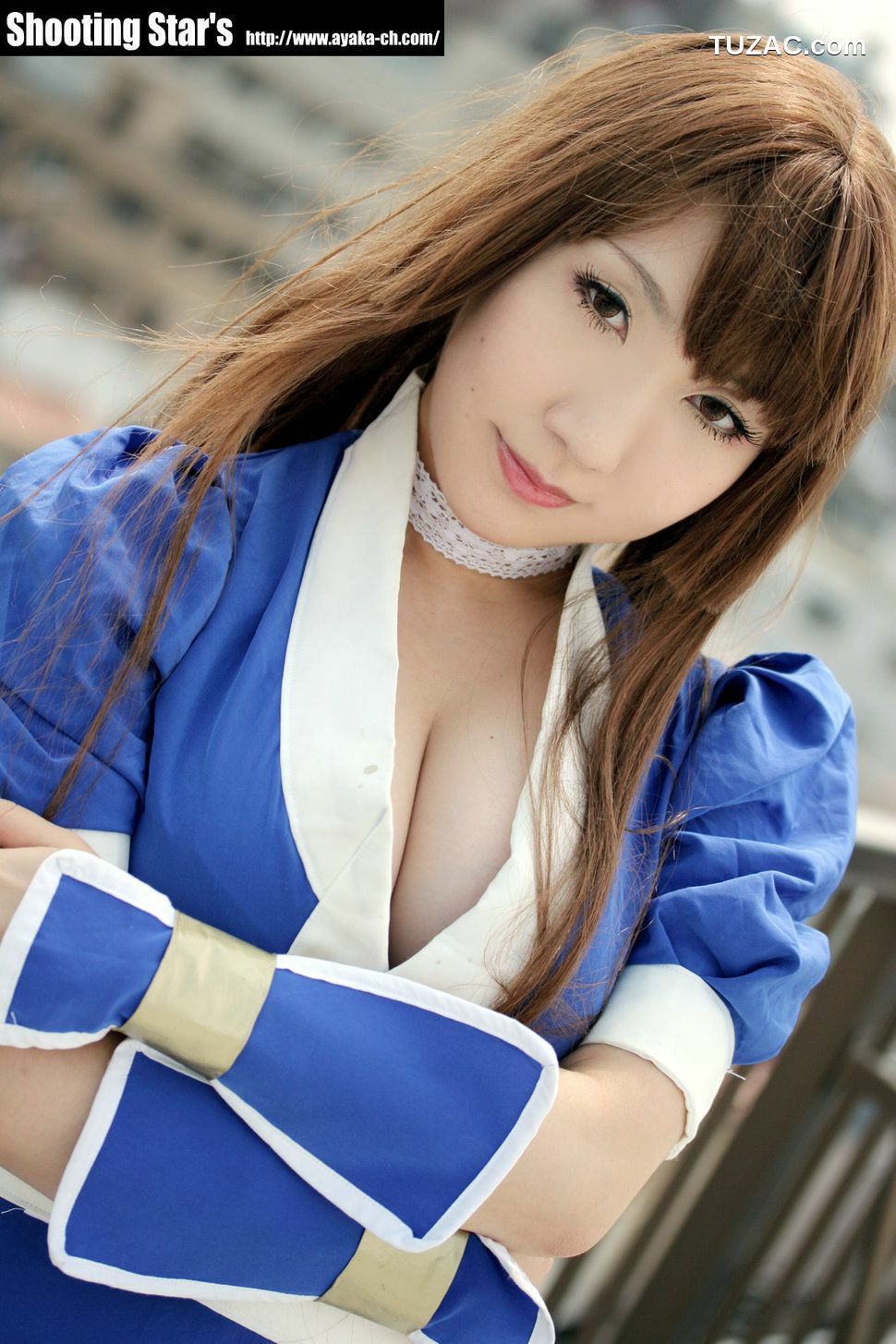 日本CosPlay_サク (绫香 Saku Ayaka) 《Dead Or Alive》-霞-Kasumi 蓝色 写真集