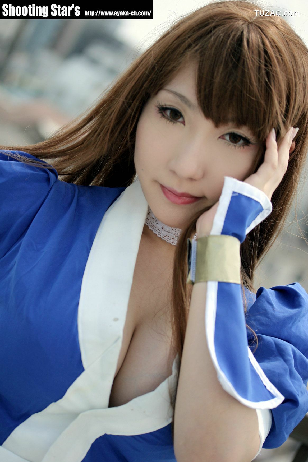 日本CosPlay_サク (绫香 Saku Ayaka) 《Dead Or Alive》-霞-Kasumi 蓝色 写真集