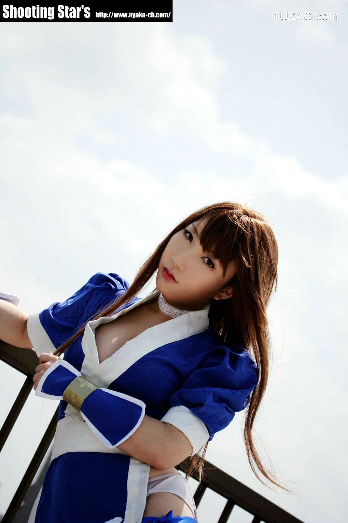 日本CosPlay_サク (绫香 Saku Ayaka) 《Dead Or Alive》-霞-Kasumi 蓝色 写真集