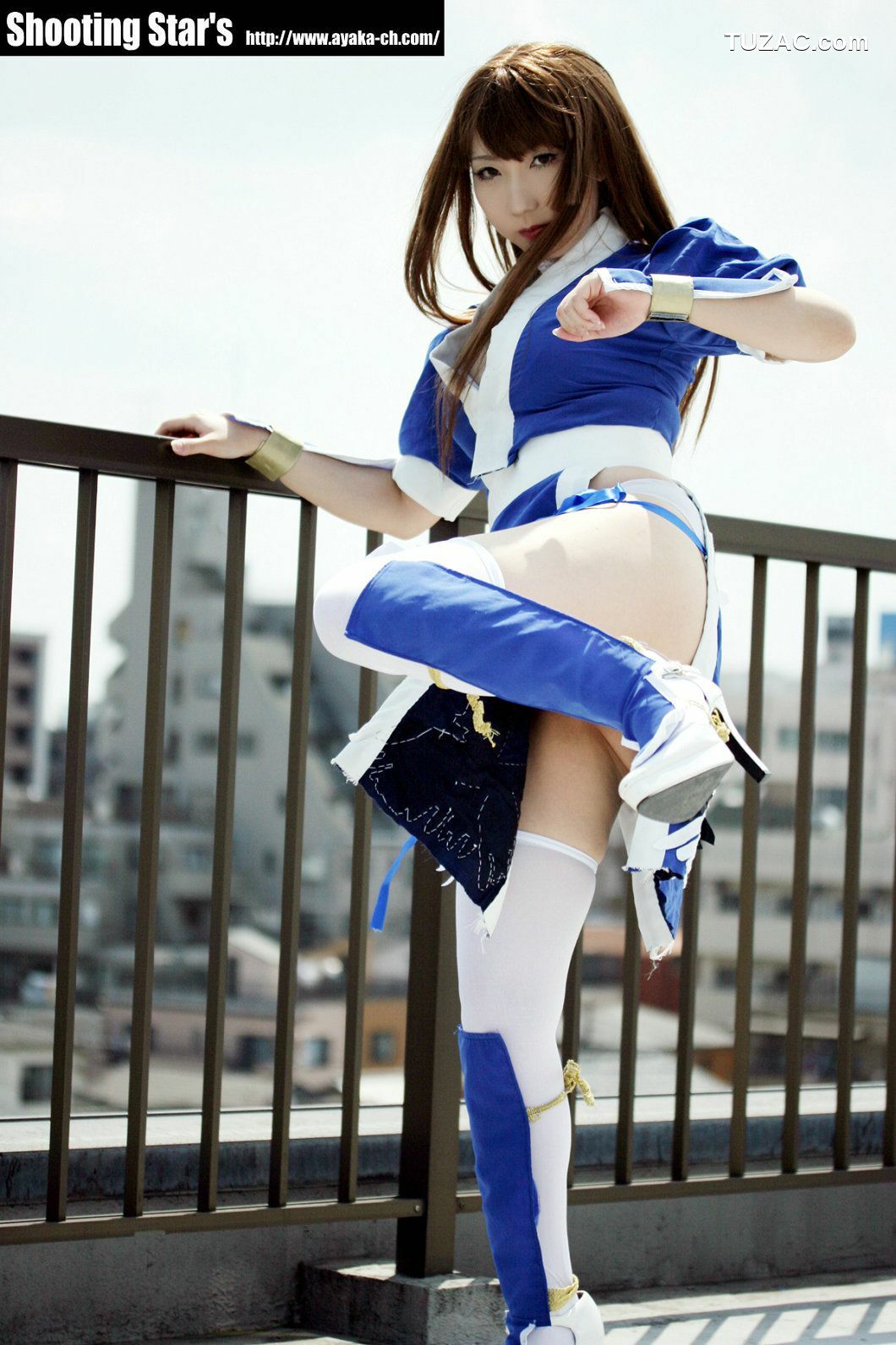 日本CosPlay_サク (绫香 Saku Ayaka) 《Dead Or Alive》-霞-Kasumi 蓝色 写真集