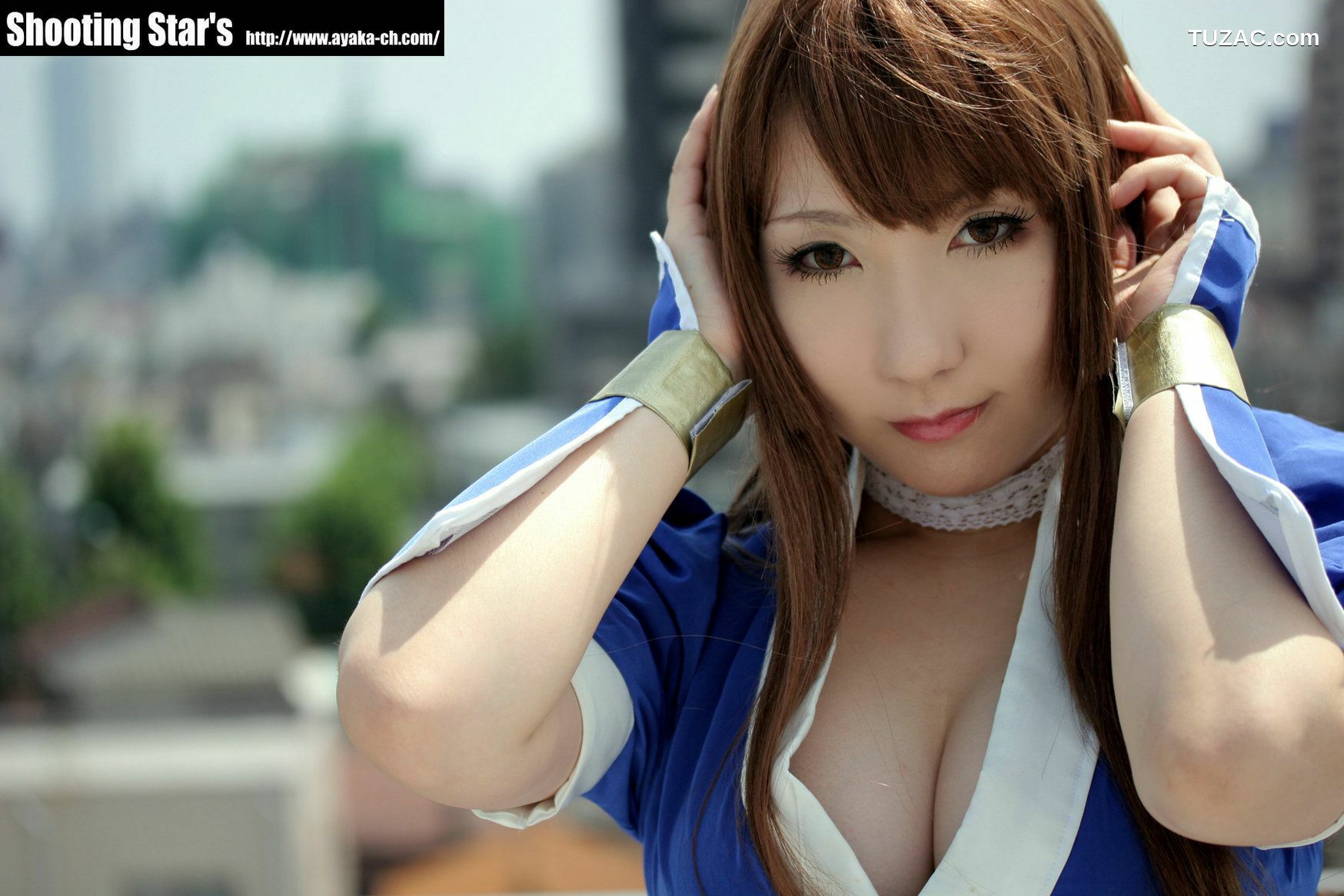 日本CosPlay_サク (绫香 Saku Ayaka) 《Dead Or Alive》-霞-Kasumi 蓝色 写真集