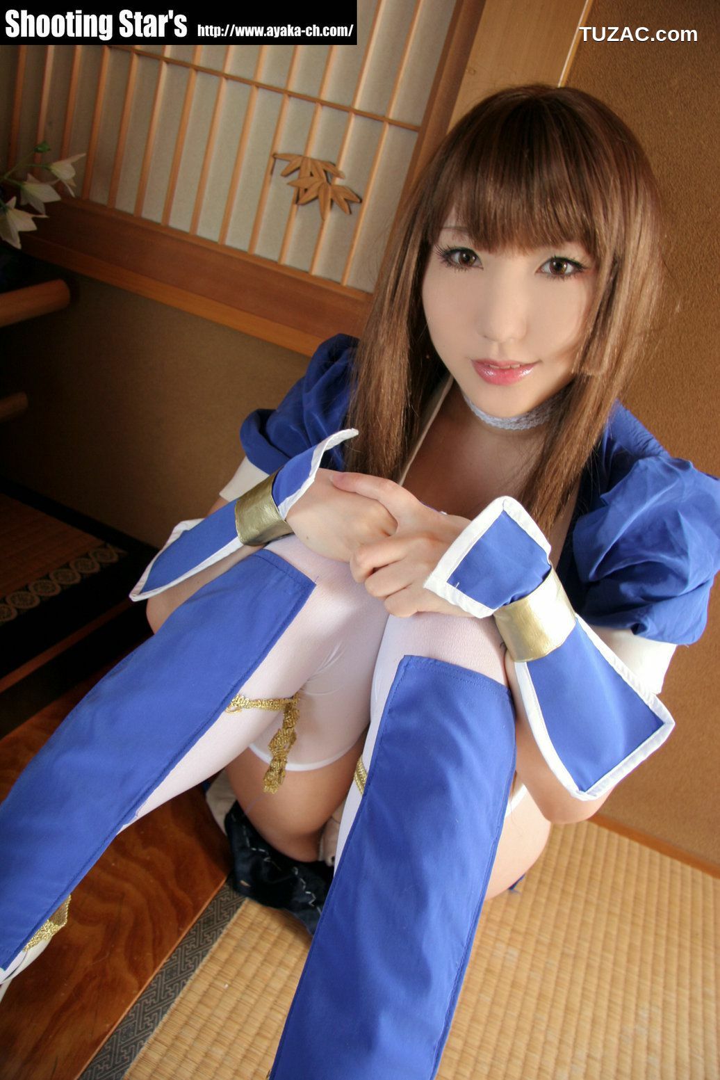 日本CosPlay_サク (绫香 Saku Ayaka) 《Dead Or Alive》-霞-Kasumi 蓝色 写真集