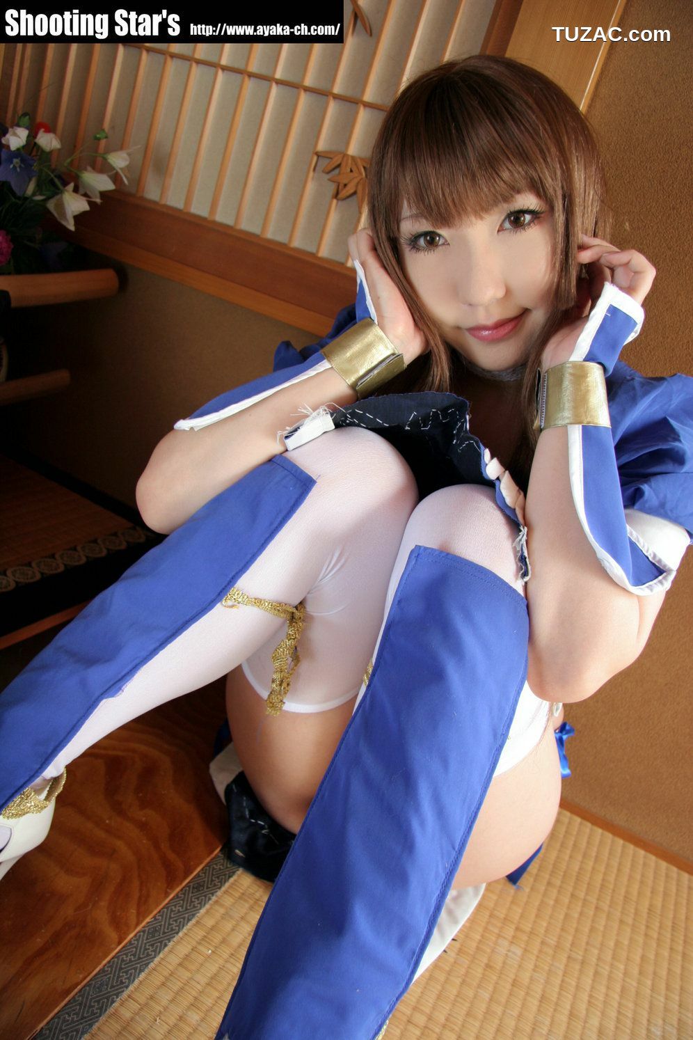 日本CosPlay_サク (绫香 Saku Ayaka) 《Dead Or Alive》-霞-Kasumi 蓝色 写真集