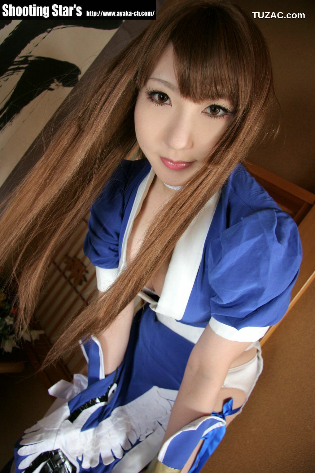 日本CosPlay_サク (绫香 Saku Ayaka) 《Dead Or Alive》-霞-Kasumi 蓝色 写真集
