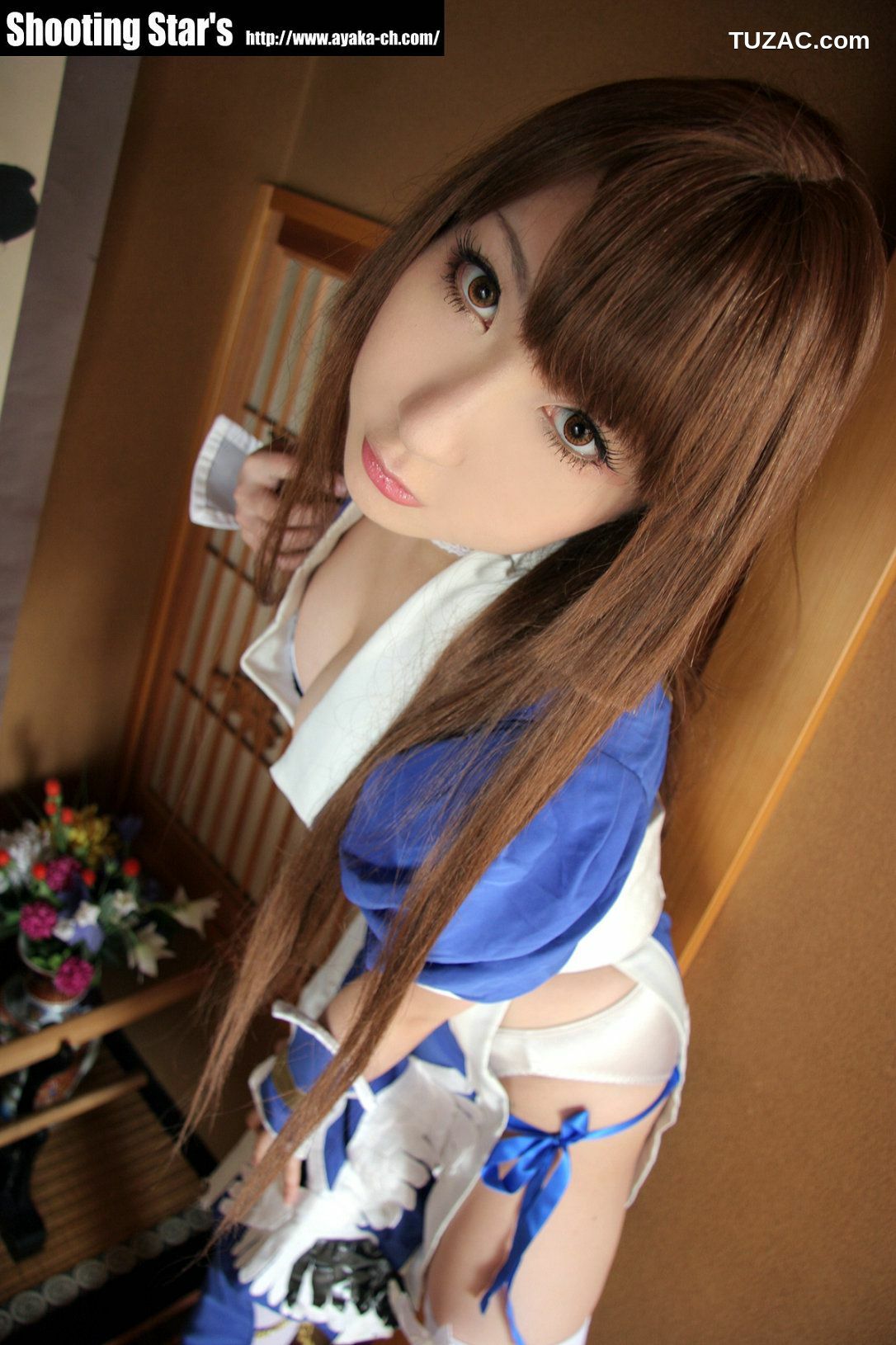 日本CosPlay_サク (绫香 Saku Ayaka) 《Dead Or Alive》-霞-Kasumi 蓝色 写真集
