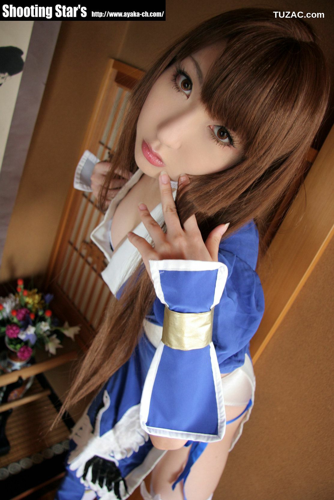 日本CosPlay_サク (绫香 Saku Ayaka) 《Dead Or Alive》-霞-Kasumi 蓝色 写真集