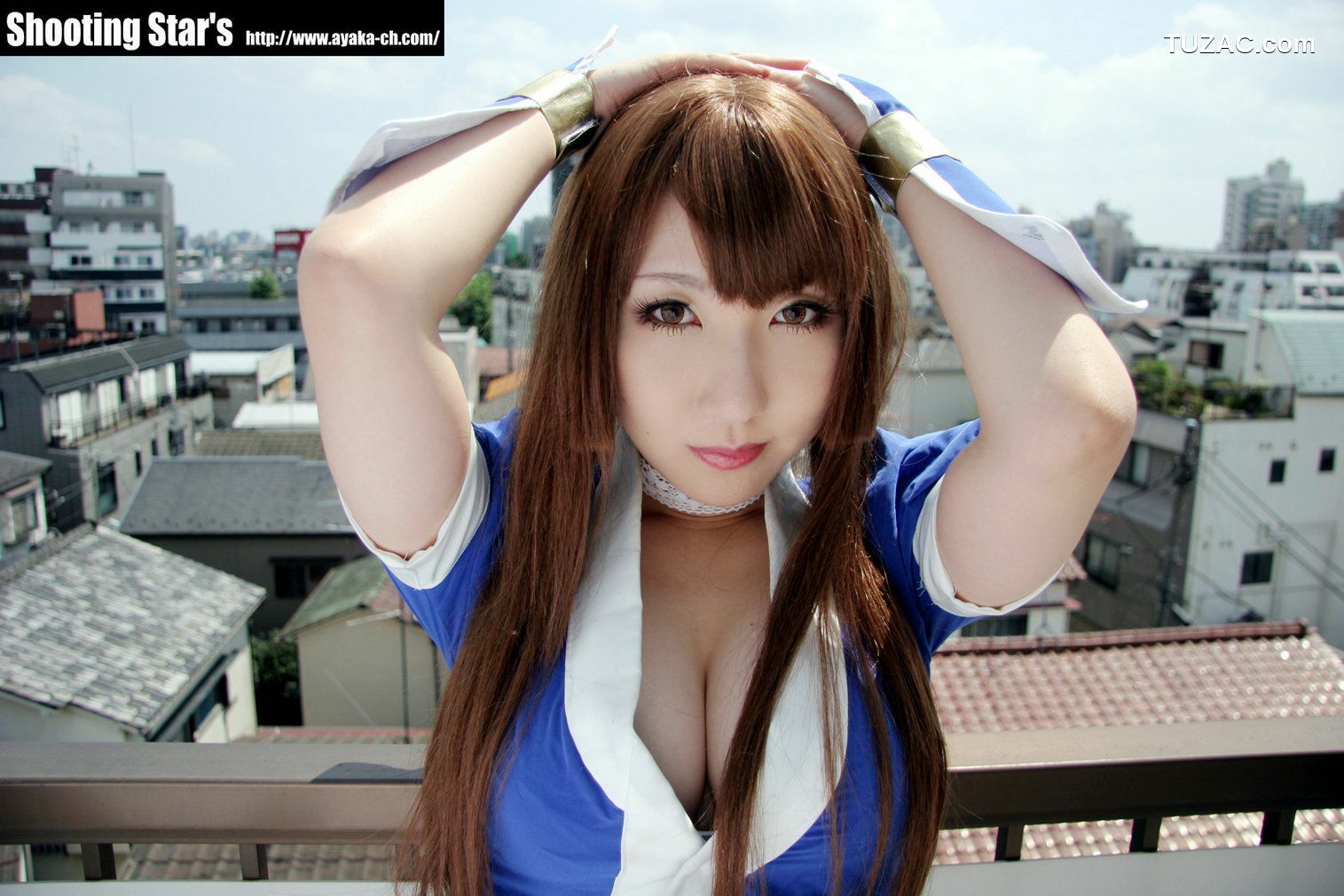日本CosPlay_サク (绫香 Saku Ayaka) 《Dead Or Alive》-霞-Kasumi 蓝色 写真集